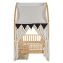 Bed With Arched Roof And 2 Drawers