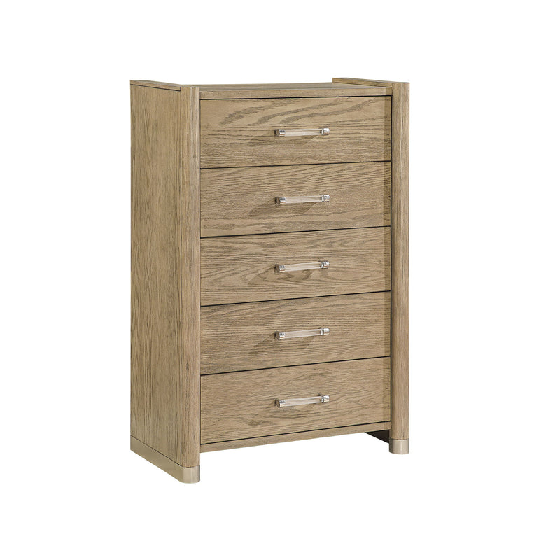 Sarai - 5 Pieces Bedroom Set With Upholstered Headboard