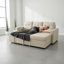 Convertible L Shaped Sectional Sleeper Sofa Bed, Saving Pull Out Couch