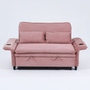 Modern Fabric Multi-Functional Sofa Bed With Adjustable Armrests And Backrests