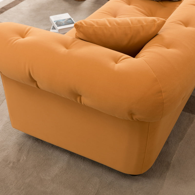 Vintage Medieval Style Sofa, Chesterfield Design, With 2 Throw Pillows