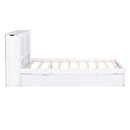 Storage Platform Bed With Pull Out Shelves And Trundle