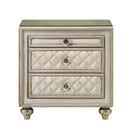 Lucienne - Nightstand - Beige Velvet