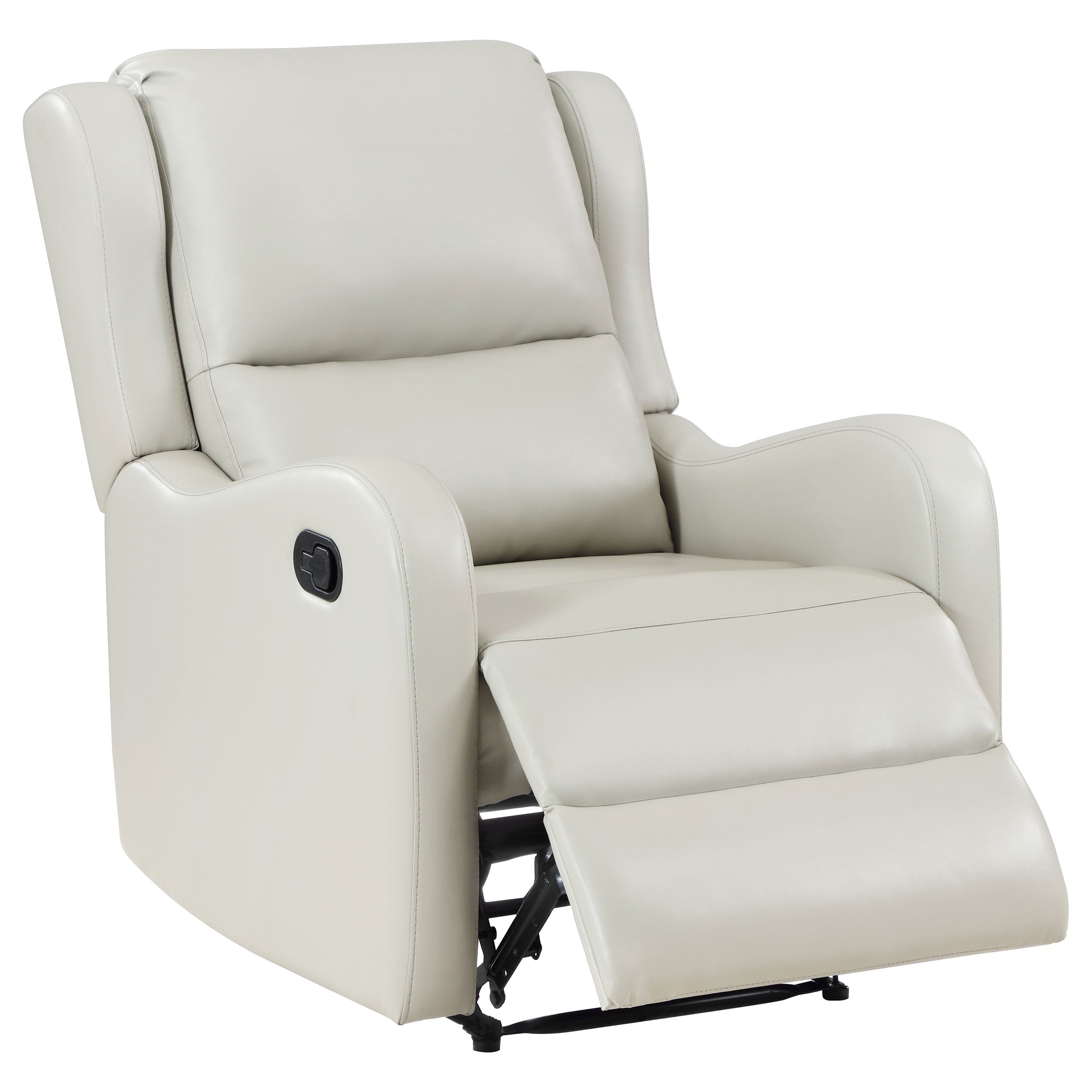 Kelsey Upholstered English Arm Recliner Chair Ivory — view 1