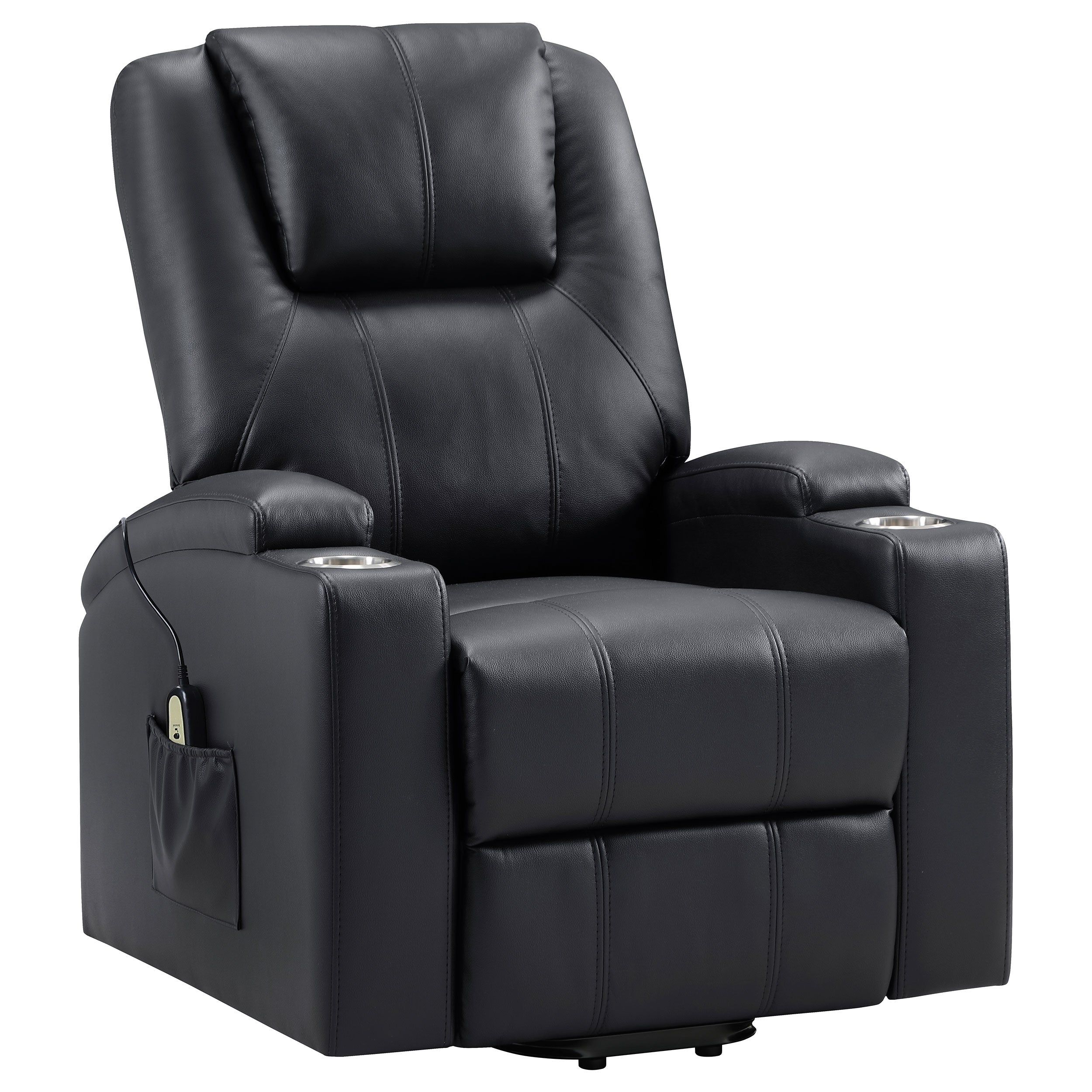Armstrong Upholstered Power Lift Massage Recliner Espresso — view 5