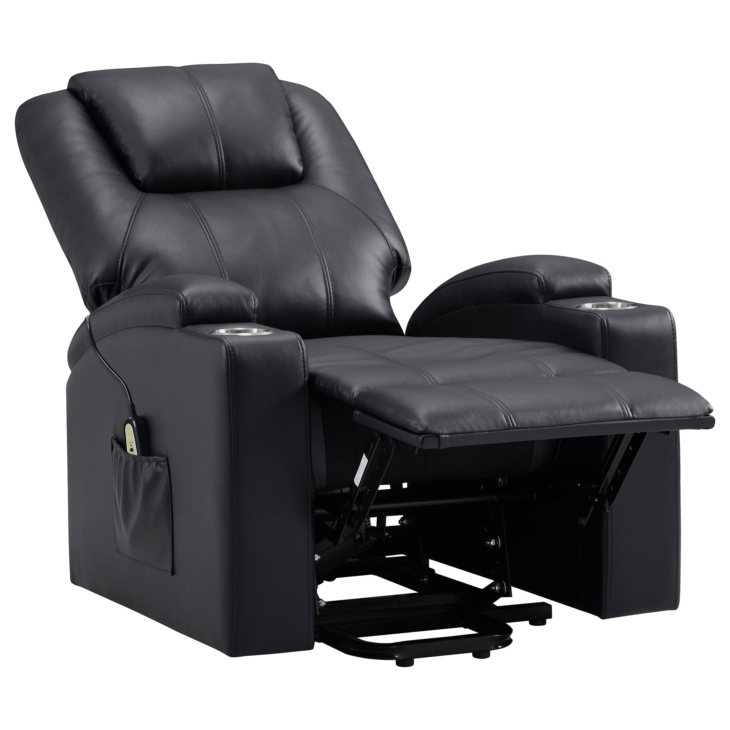 Armstrong Upholstered Power Lift Massage Recliner Espresso — view 6
