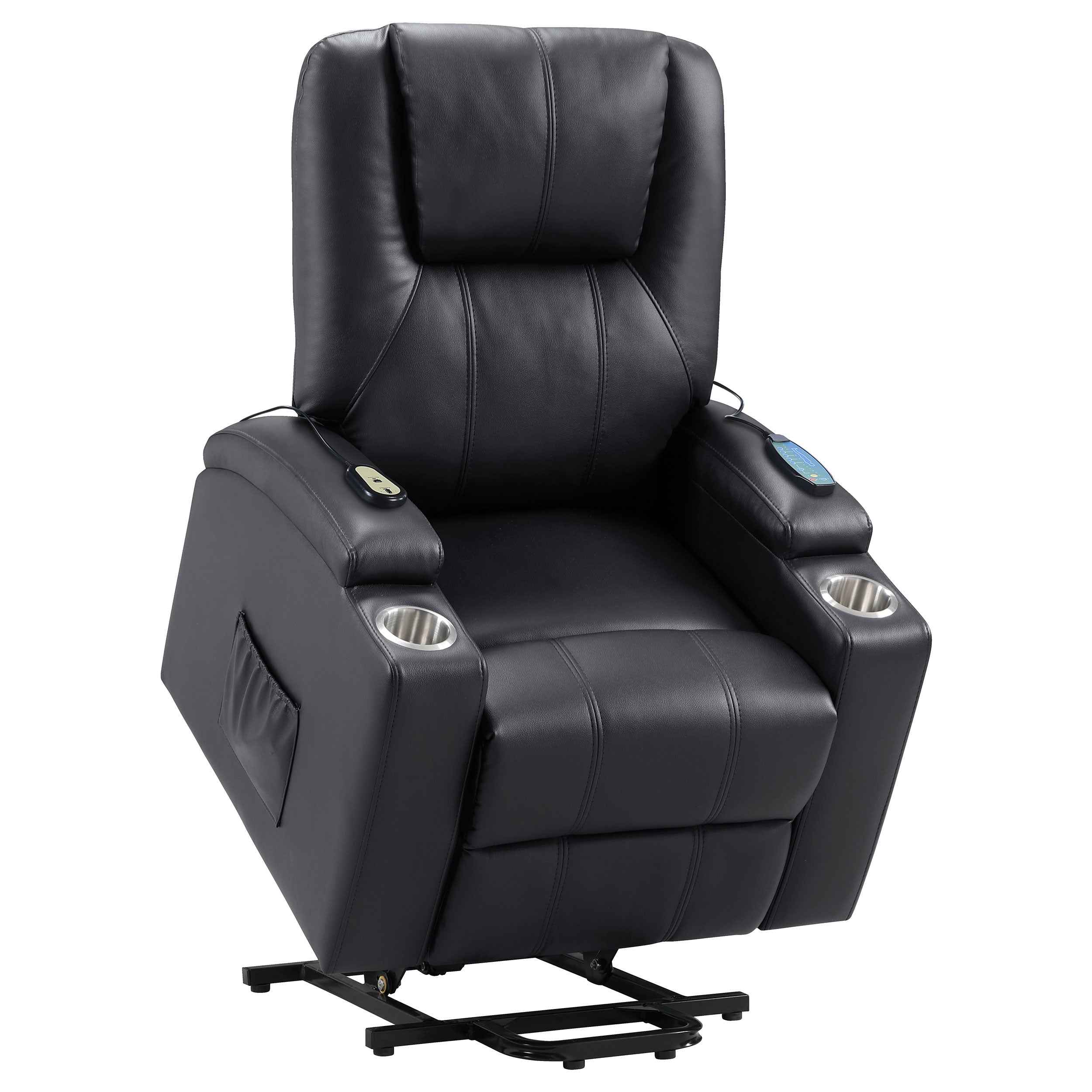 Armstrong Upholstered Power Lift Massage Recliner Espresso — view 8