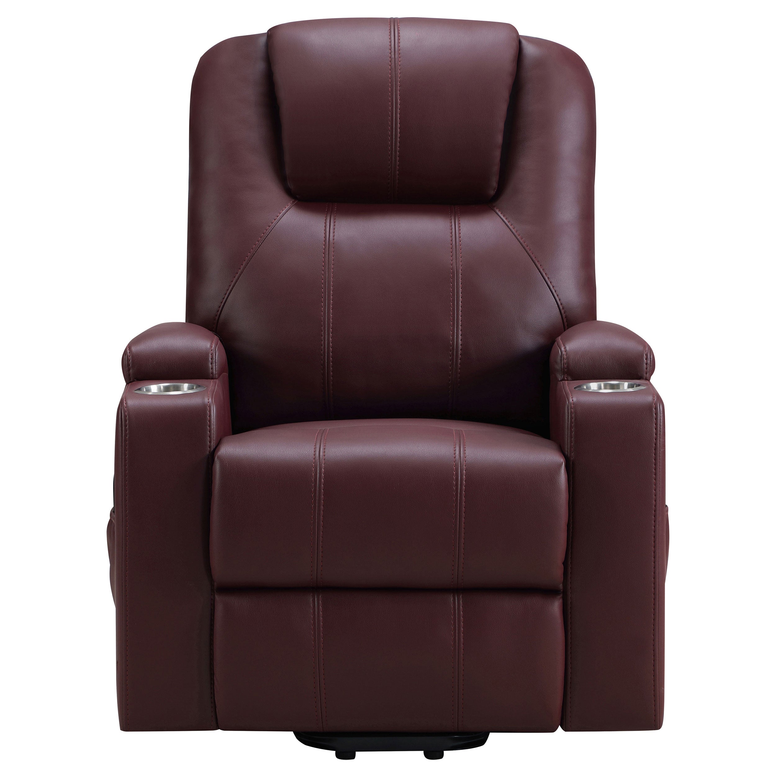 Armstrong Upholstered Power Lift Massage Recliner Wine — view 7