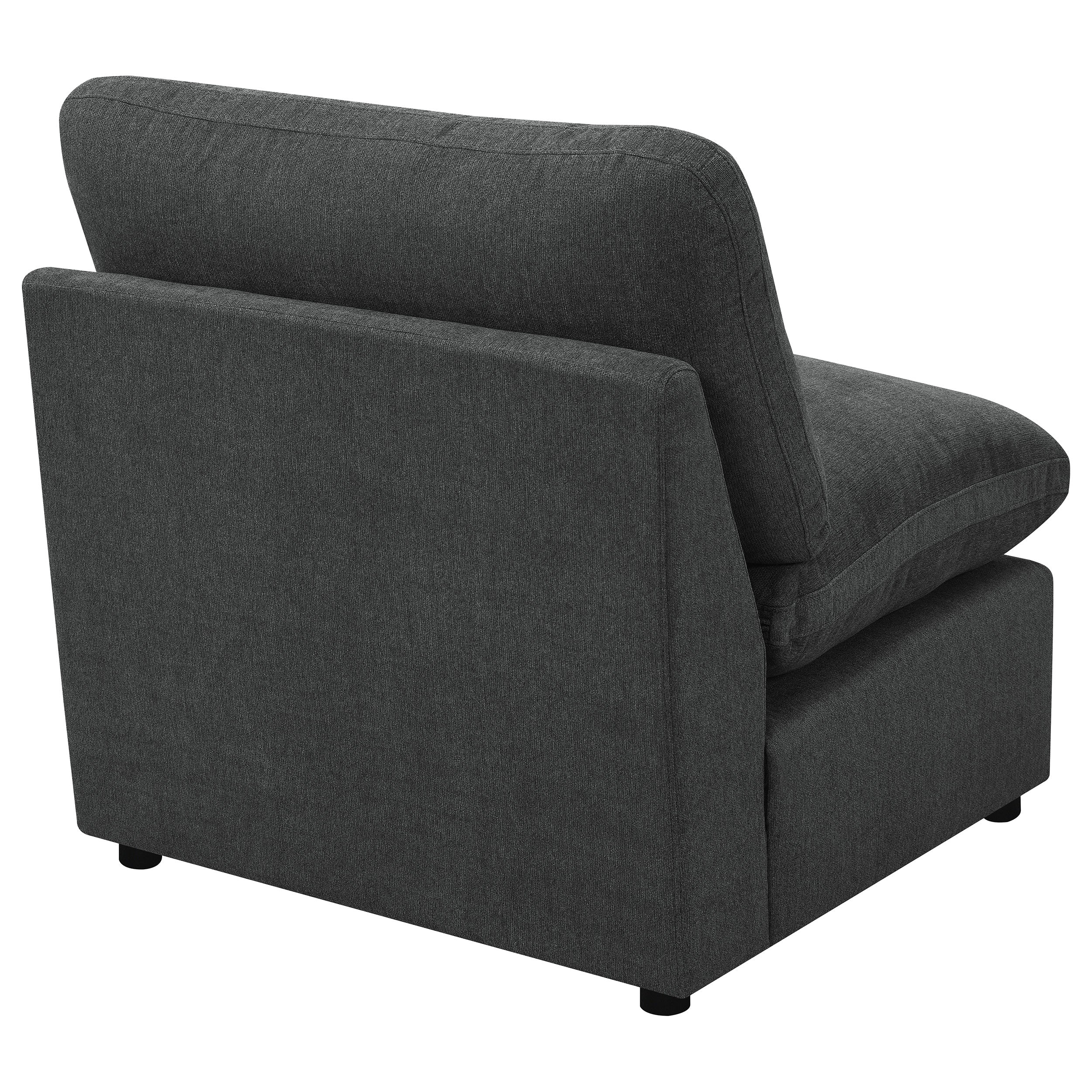 Collins Modular Armless Chair Dark Grey — view 7