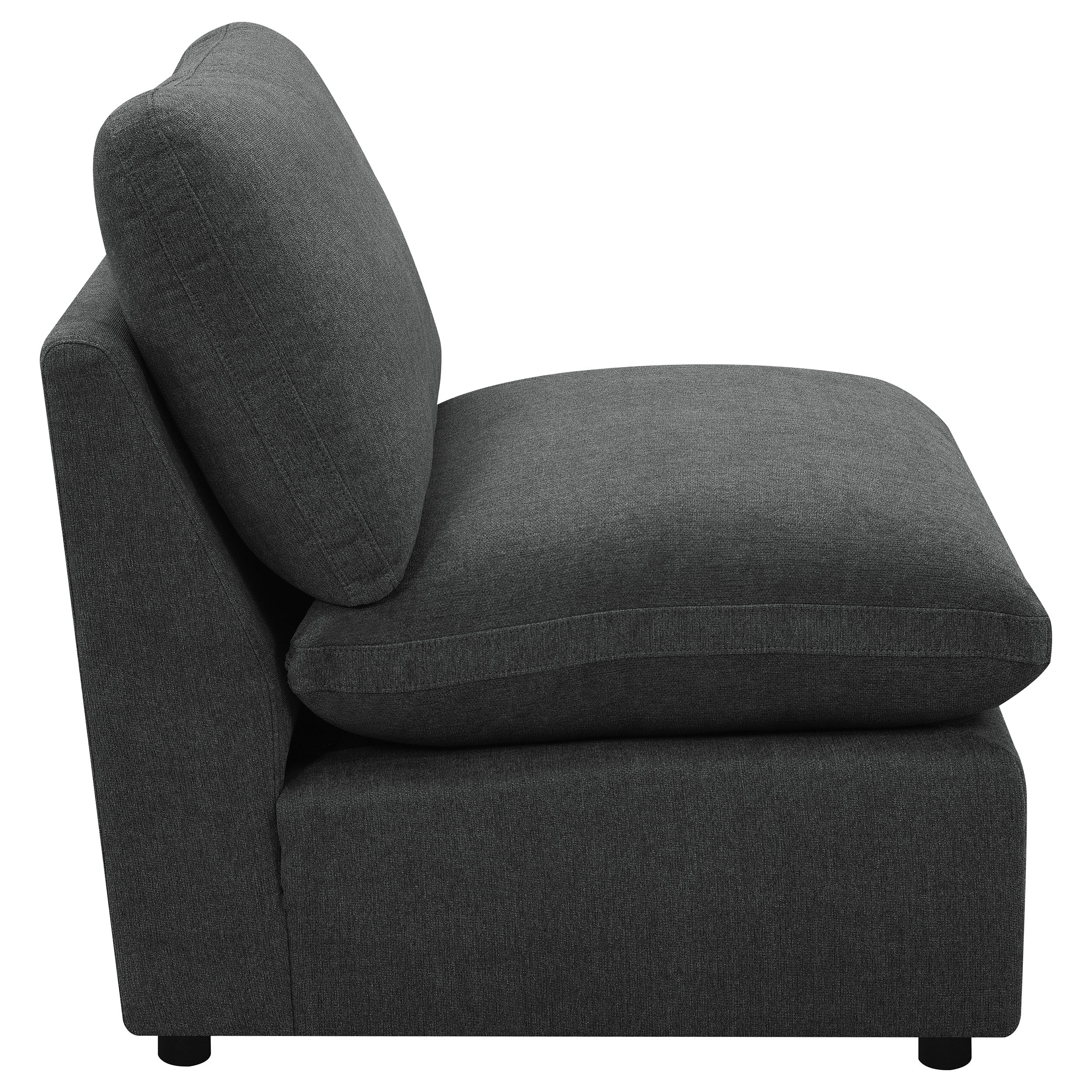 Collins Modular Armless Chair Dark Grey — view 8