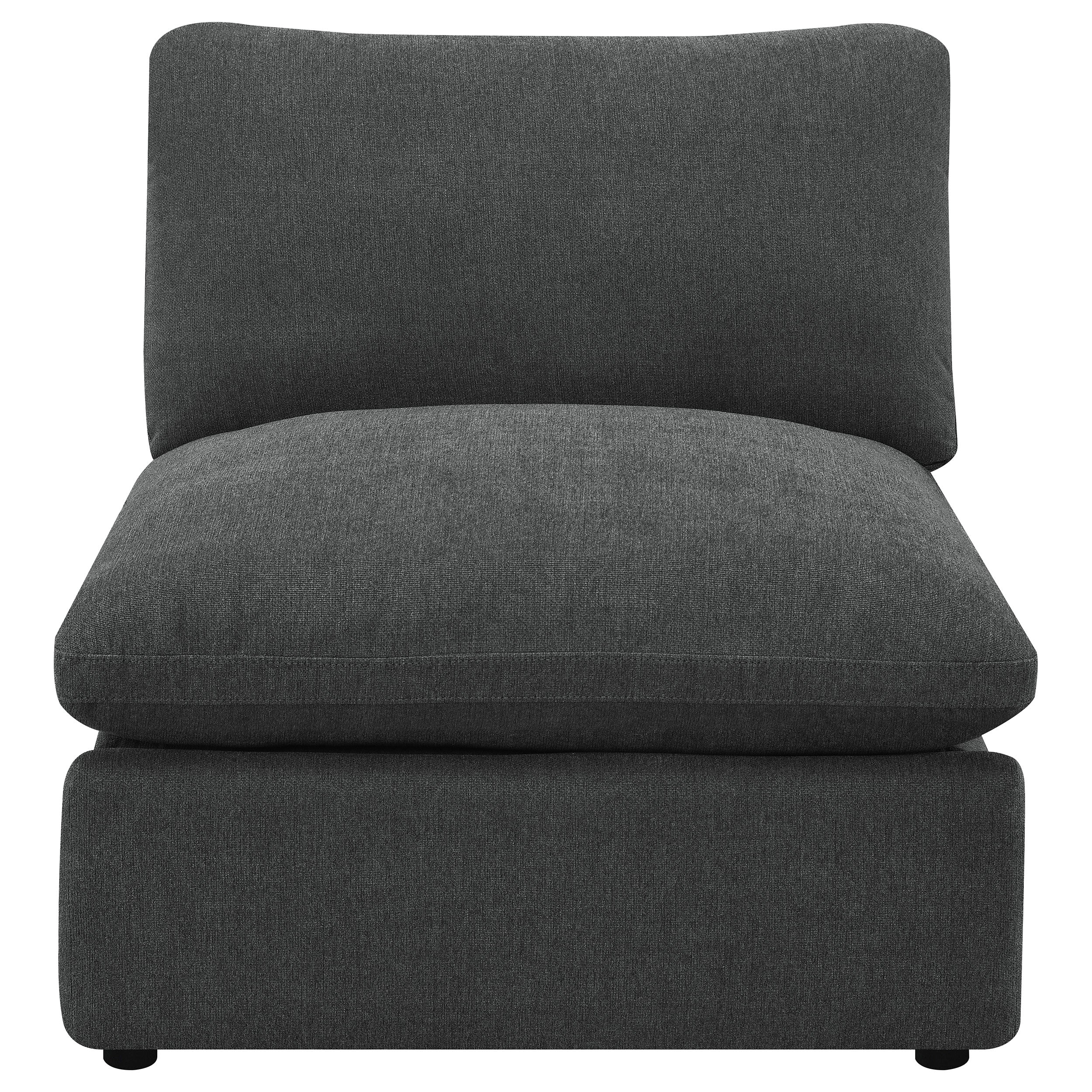 Collins Modular Power Armless Recliner Dark Grey — view 5