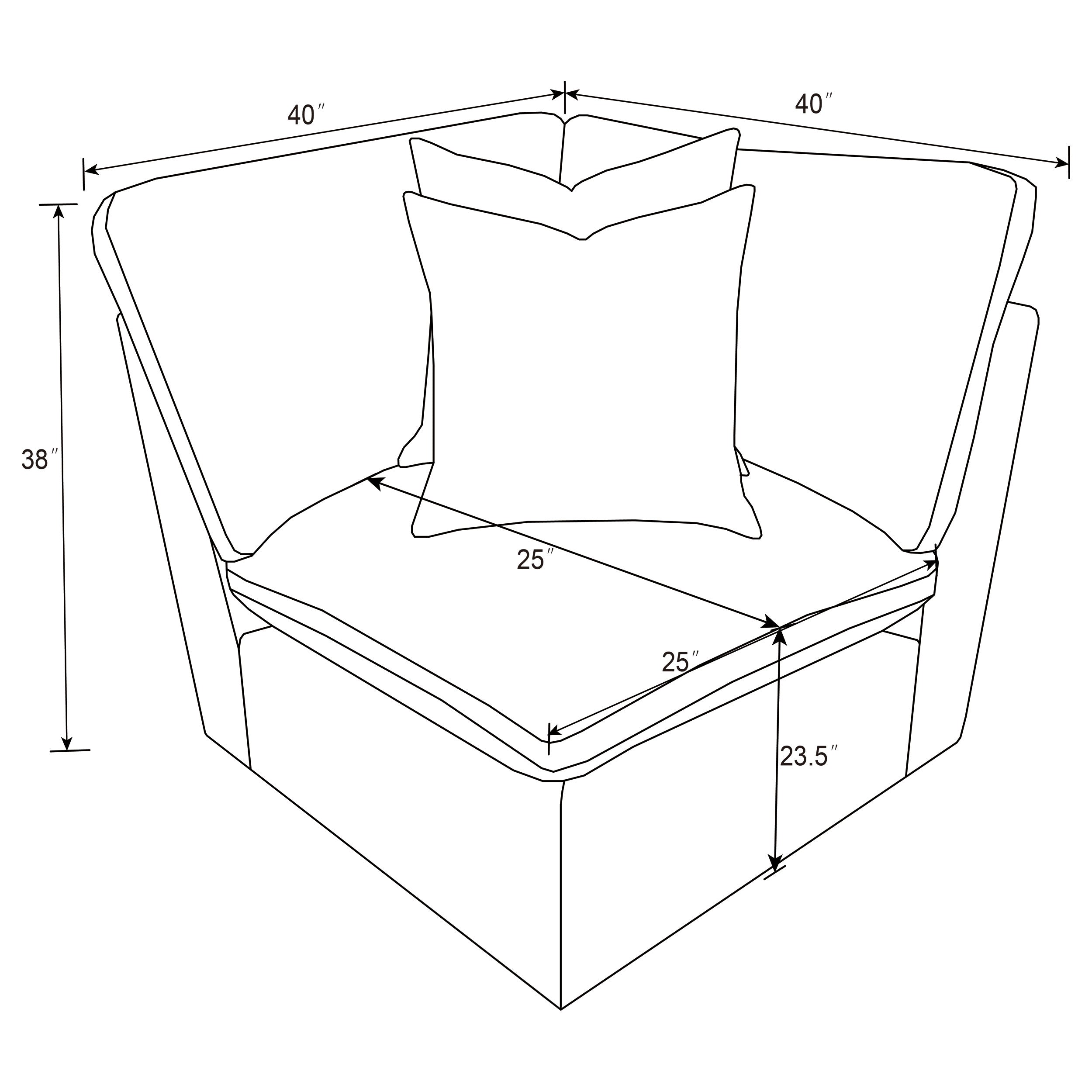 Collins Modular Corner Chair Dark Grey — view 10