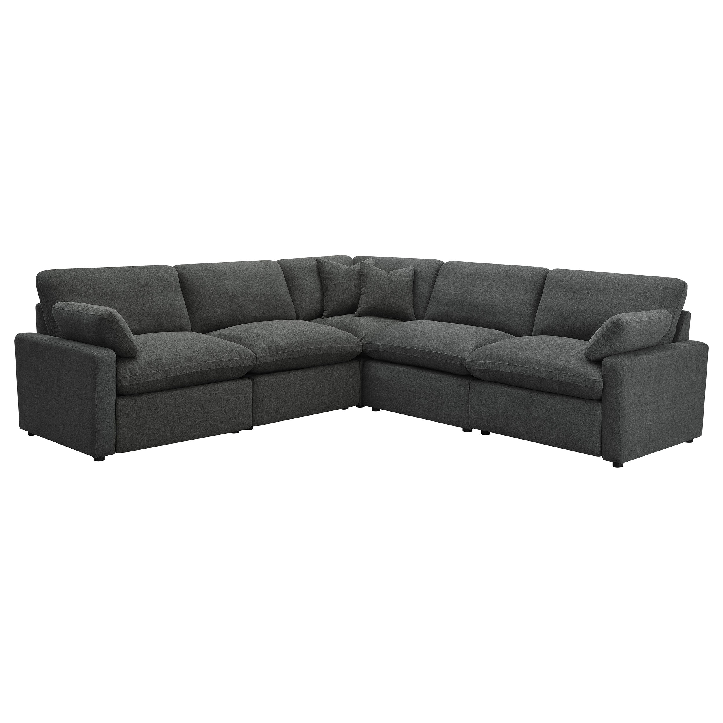 Collins 5-piece Modular Power Reclining Sectional Dark Grey — view 1