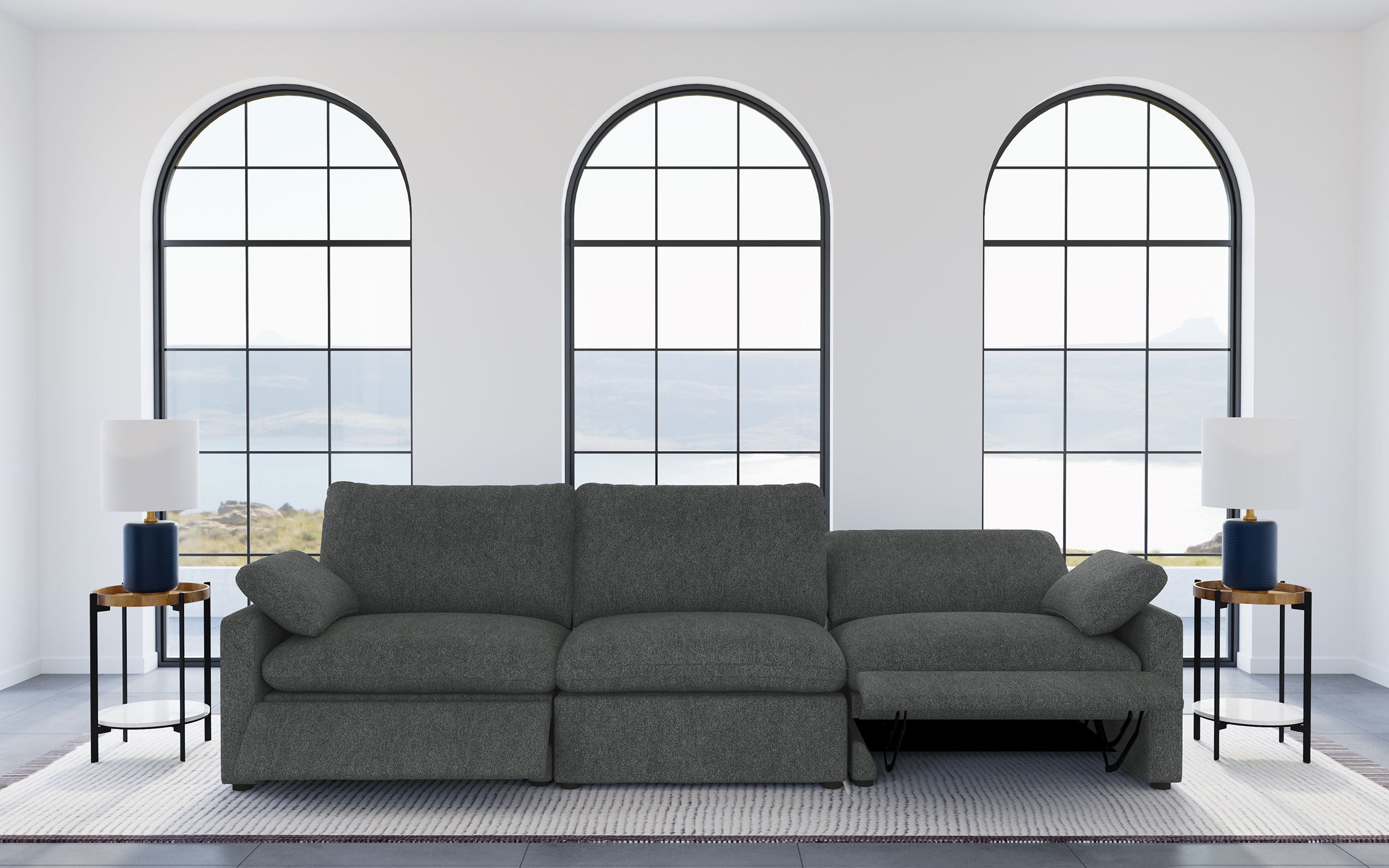 Collins Modular Power Sofa Dark Grey — view 3