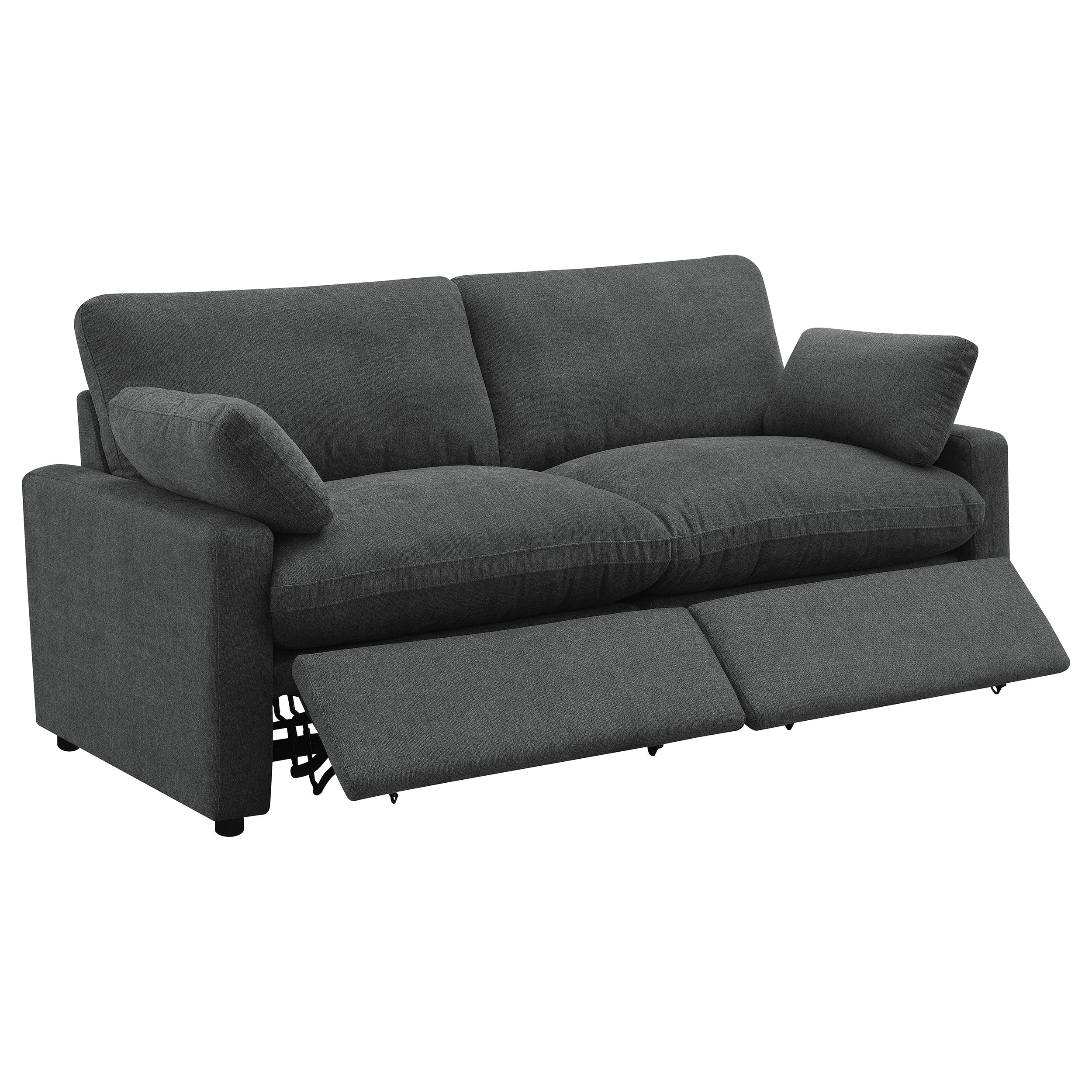 Collins Modular Power Loveseat Dark Grey — view 4