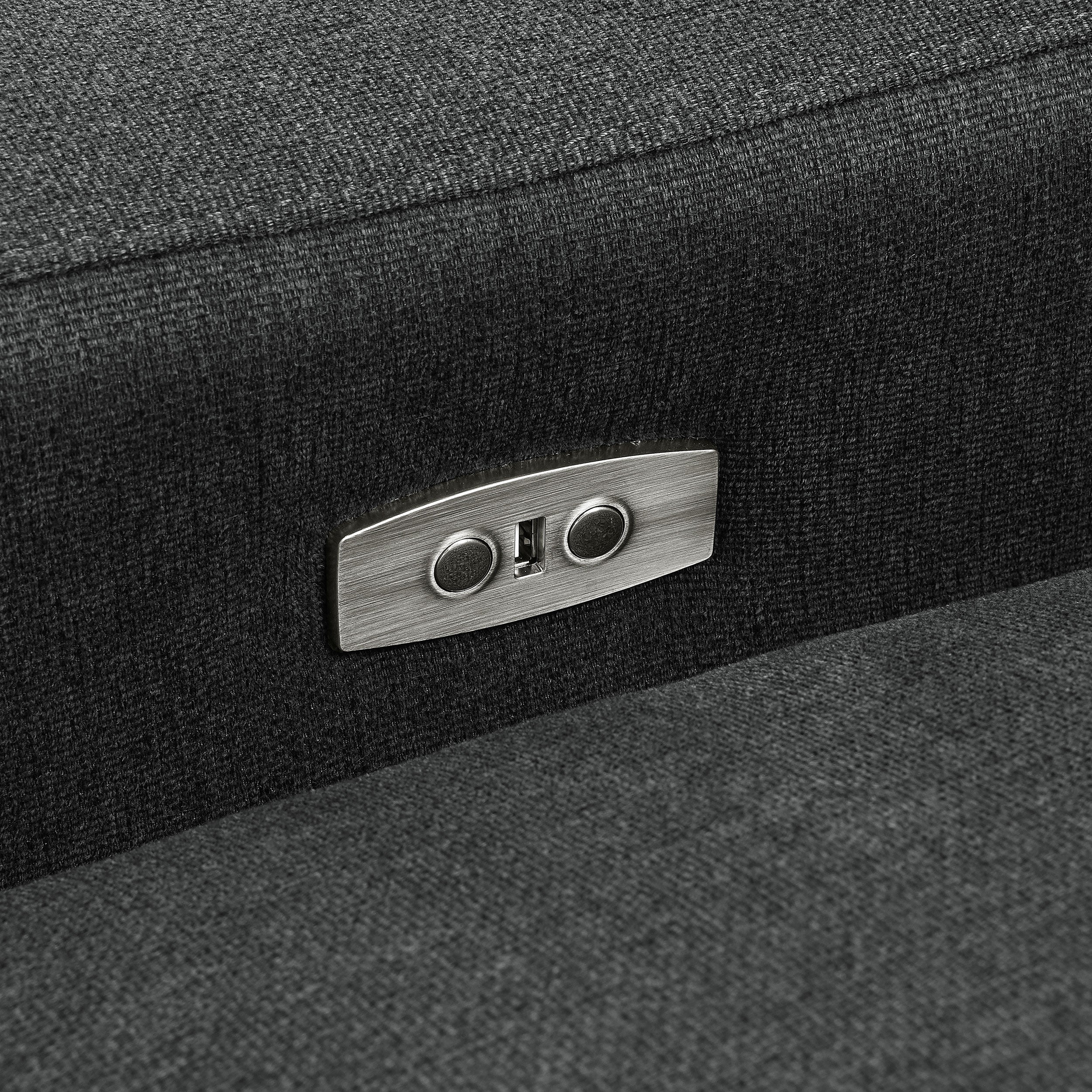Collins Modular Power Loveseat Dark Grey — view 9
