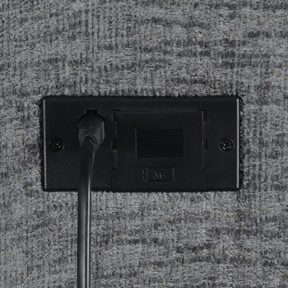 Bahrain Upholstered Armless Recliner Charcoal — view 4