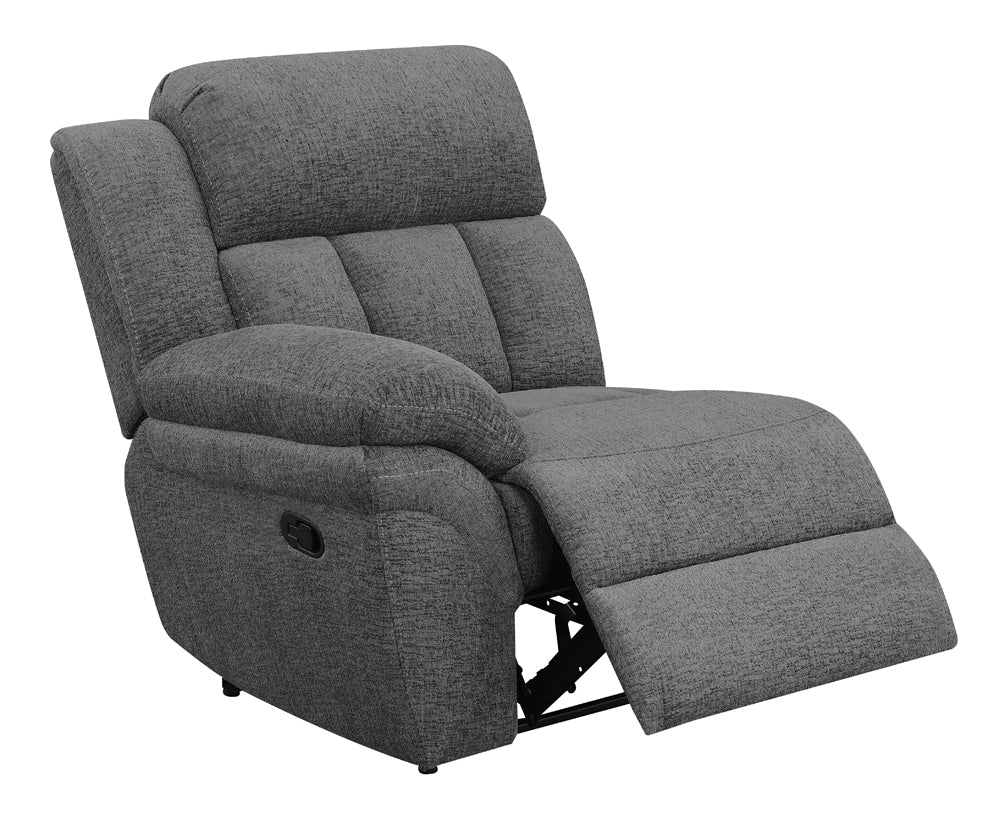 Bahrain Upholstered LAF Recliner Charcoal — view 2