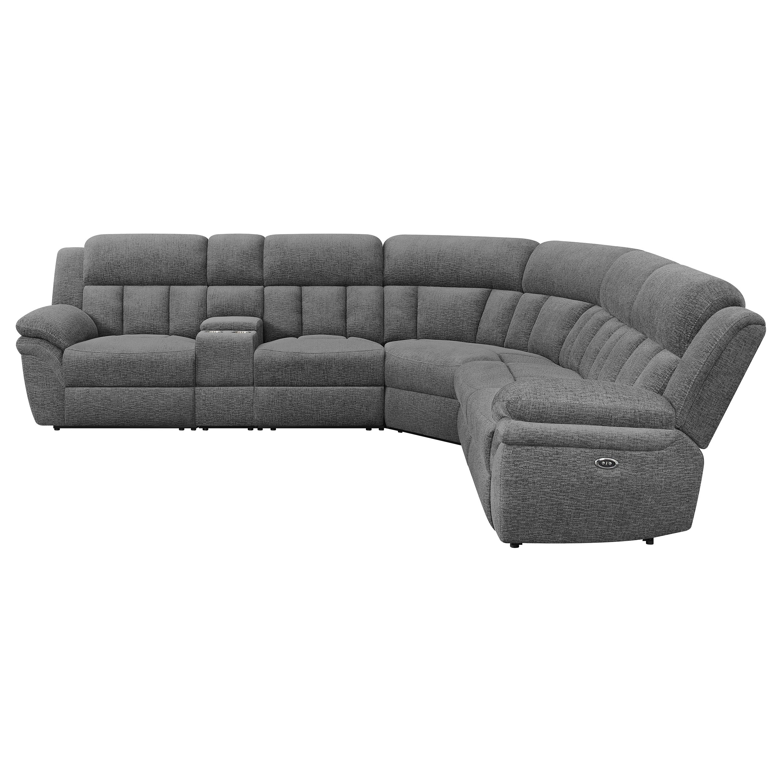 Bahrain 6-piece Modular Power Reclining Sectional Charcoal — view 4