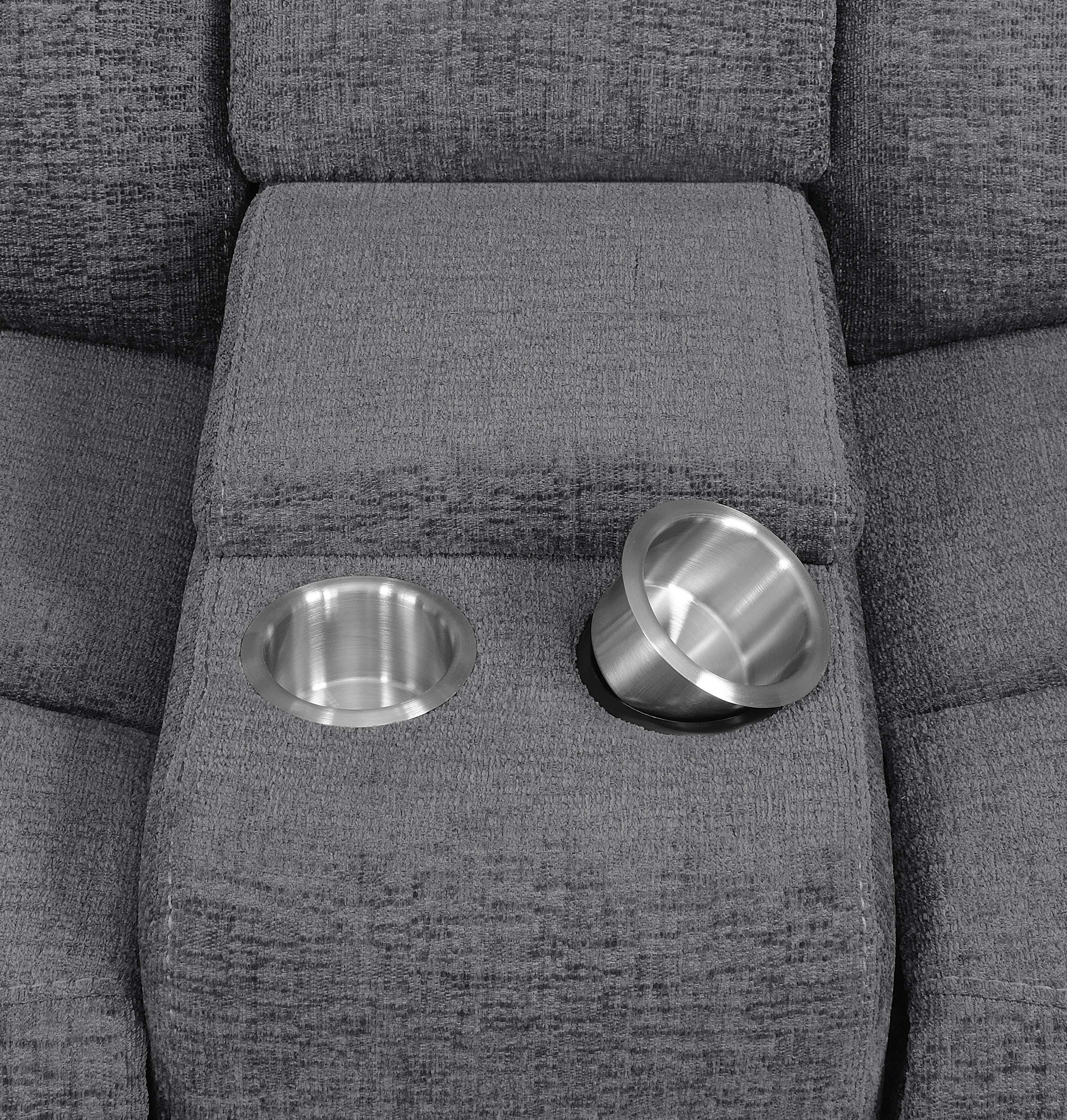 Bahrain 6-piece Modular Power Reclining Sectional Charcoal — view 9