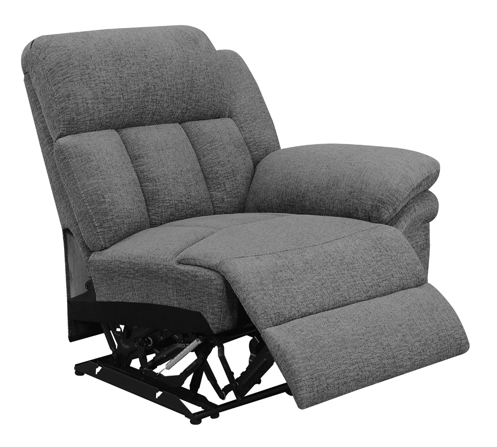 Bahrain Upholstered RAF Recliner Charcoal — view 1