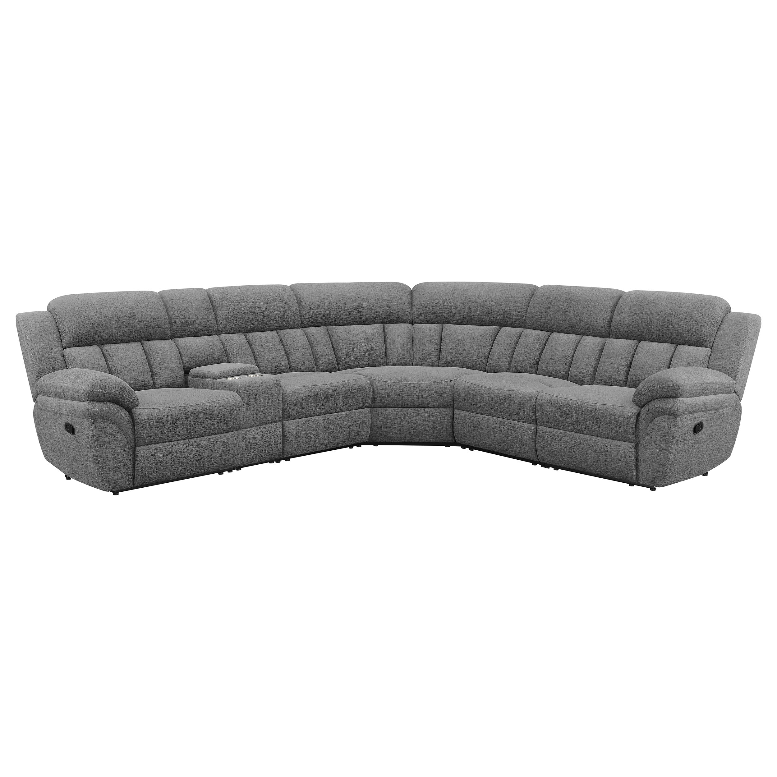 Bahrain 6-piece Modular Reclining Sectional Sofa Charcoal — view 1