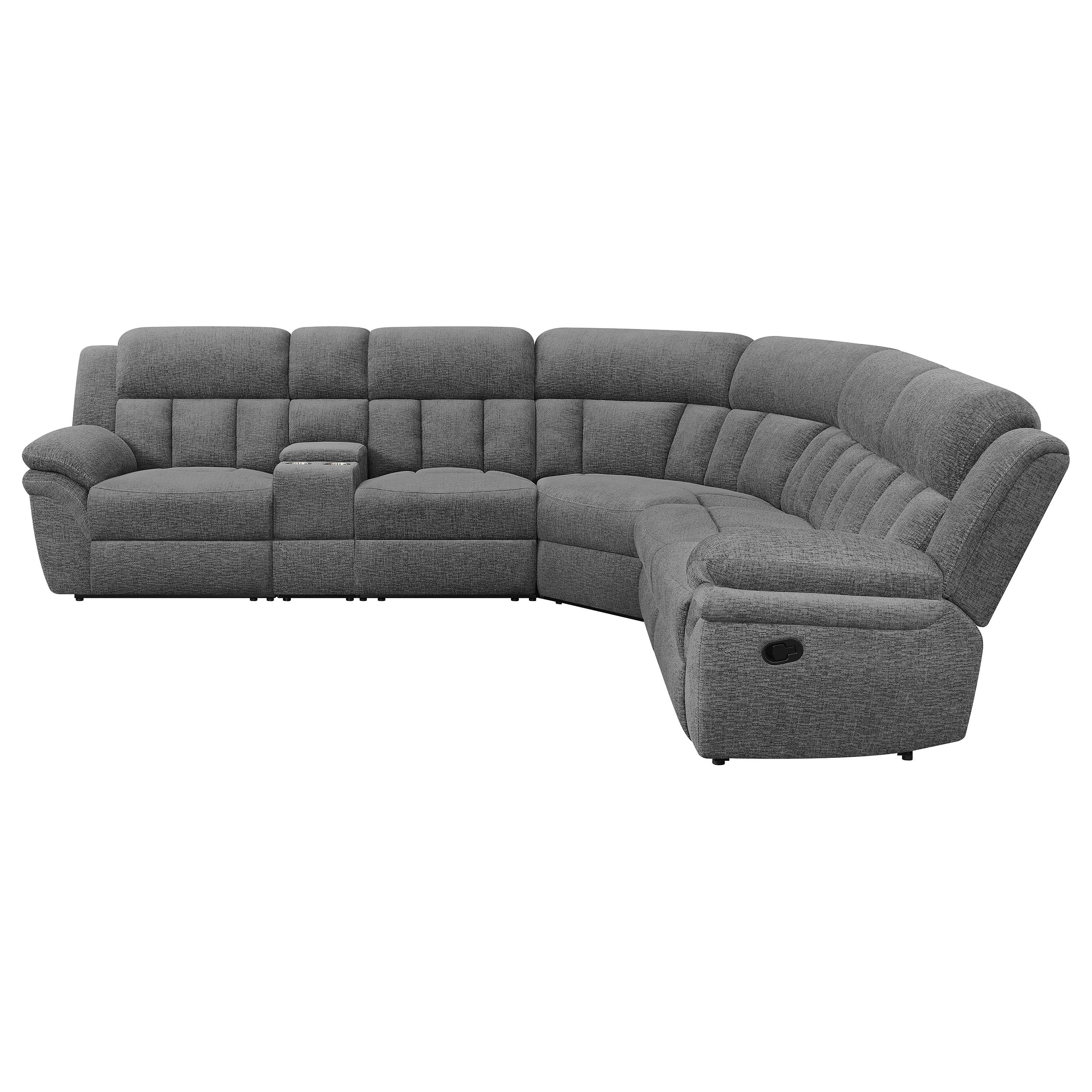 Bahrain 6-piece Modular Reclining Sectional Sofa Charcoal — view 4