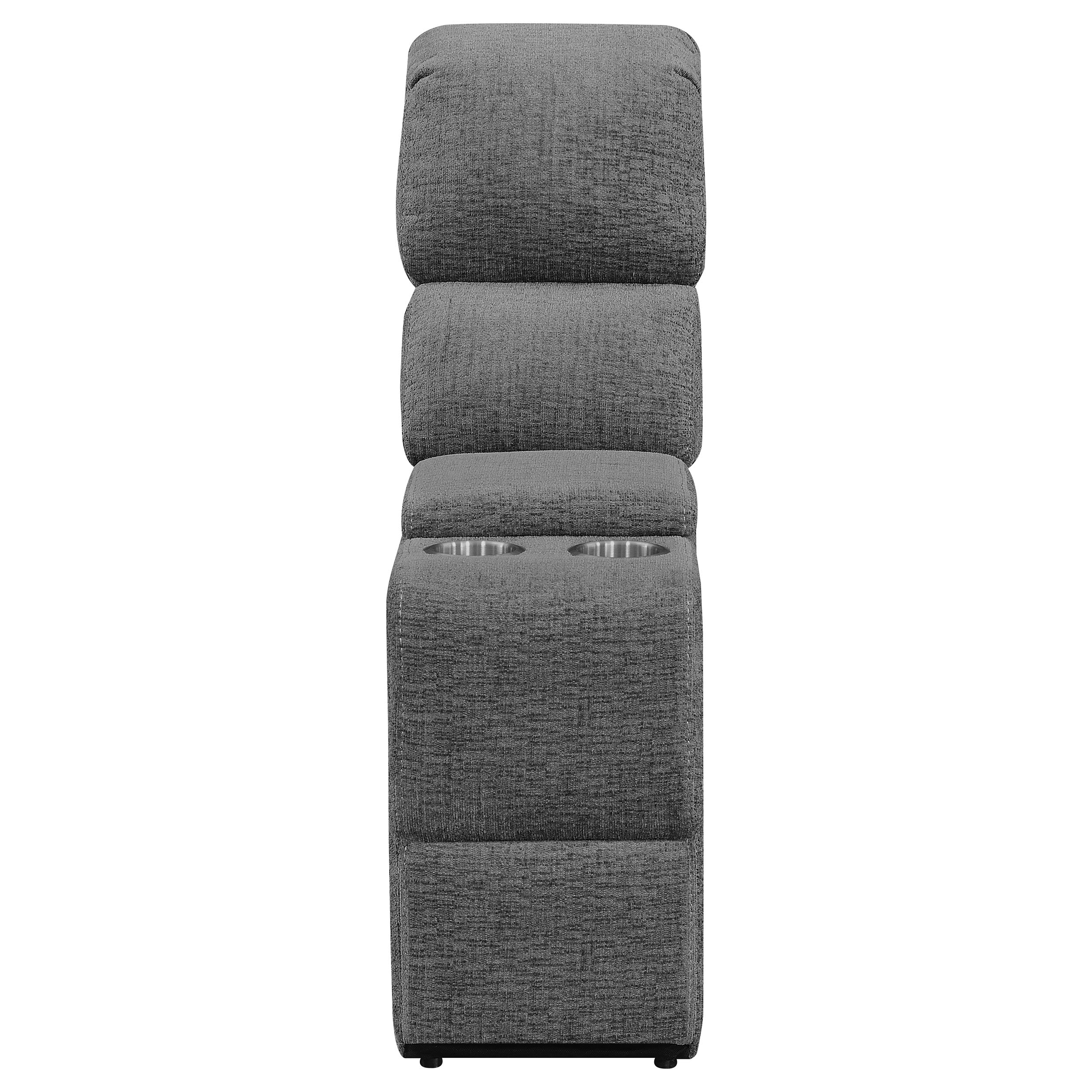 Bahrain 5-piece Power Home Theater Seating Charcoal — view 7