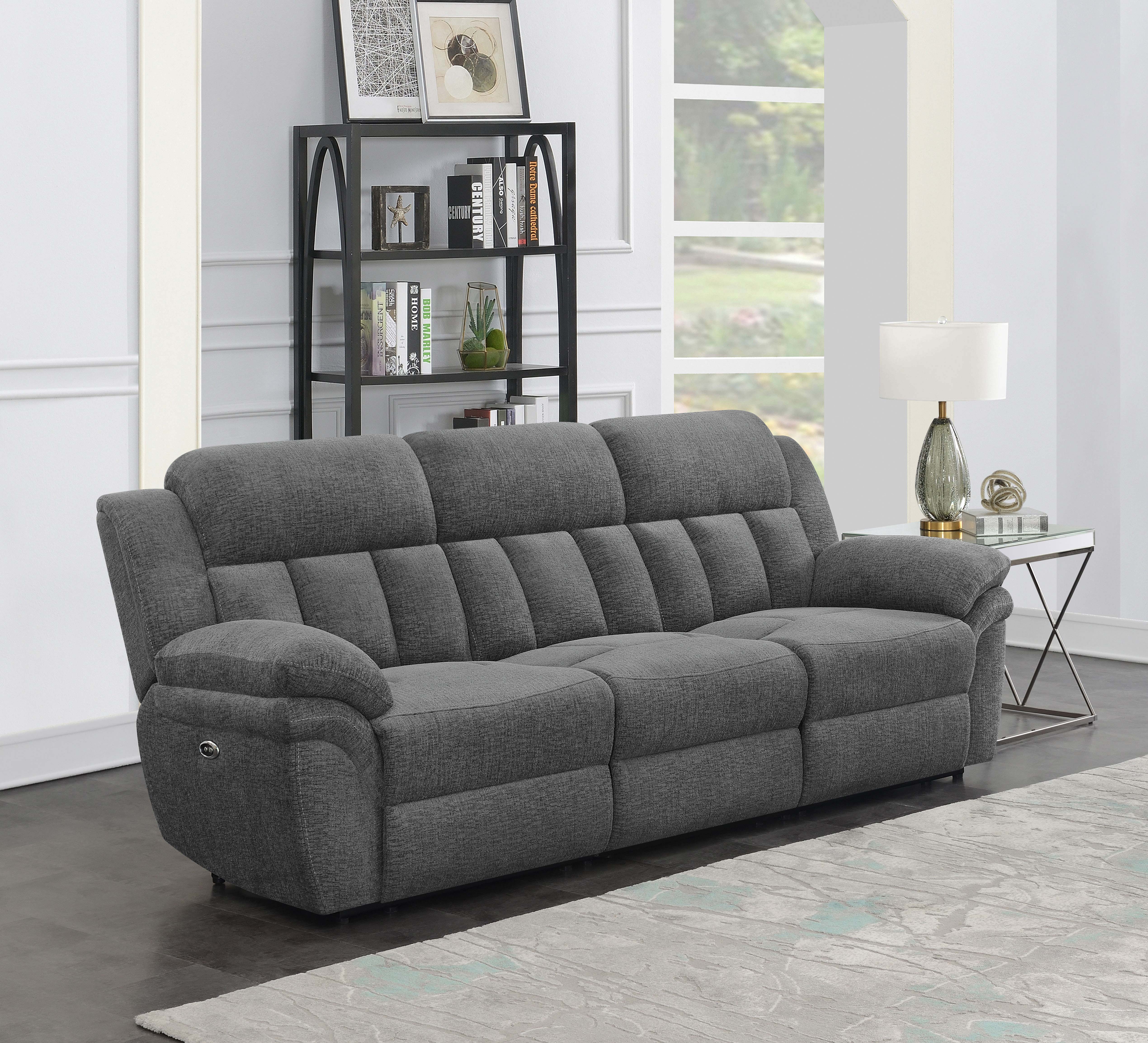 Bahrain Upholstered Power Sofa Charcoal — view 2