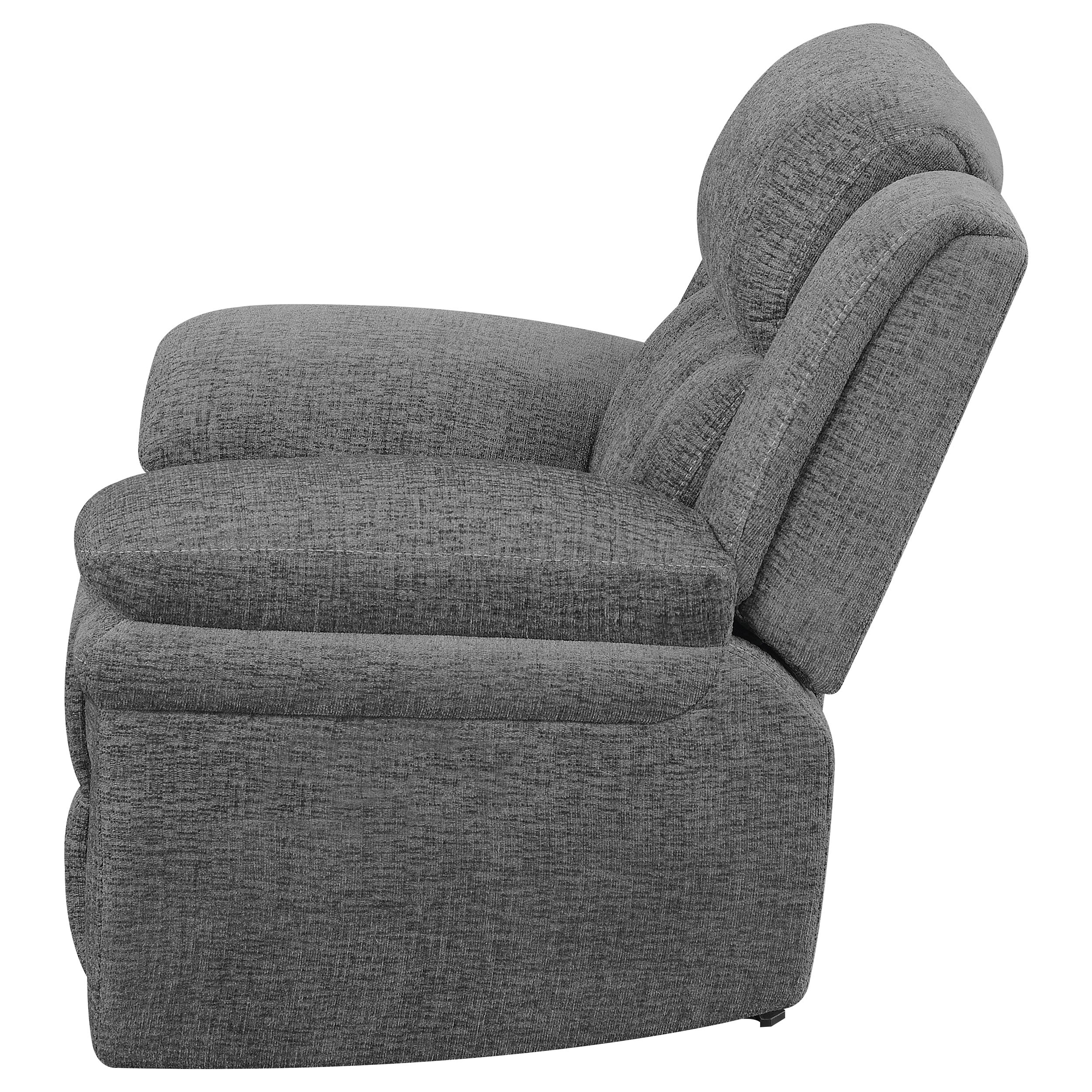 Bahrain Upholstered Power Glider Recliner Charcoal — view 7