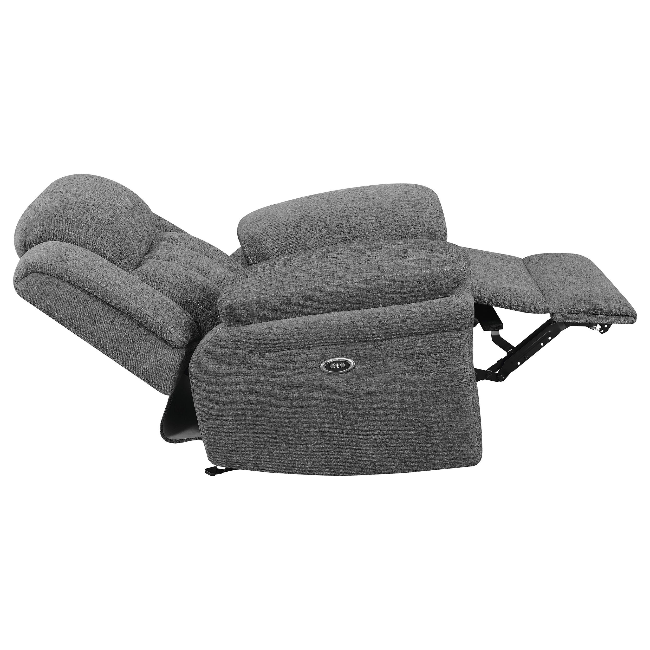 Bahrain Upholstered Power Glider Recliner Charcoal — view 10
