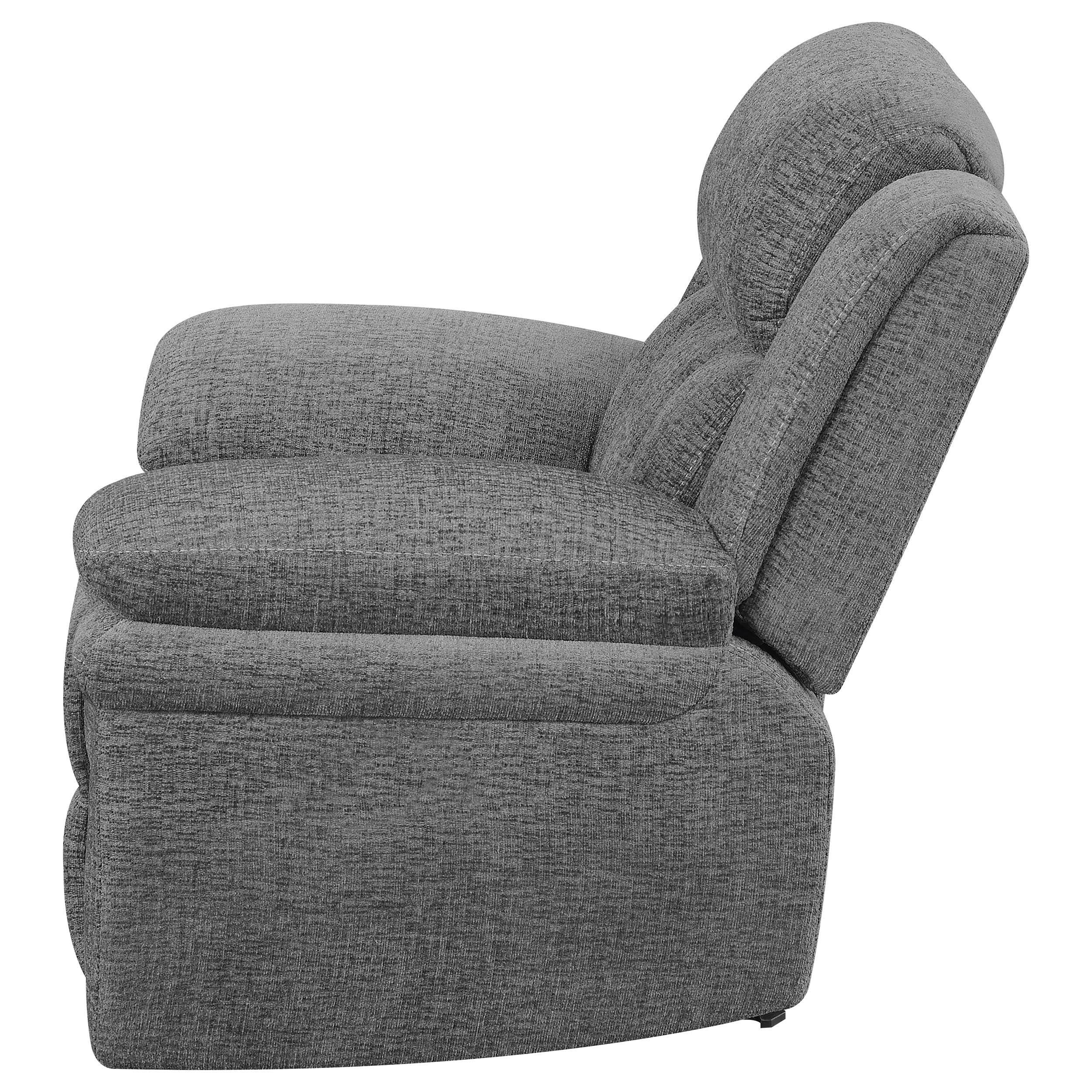 Bahrain Upholstered Glider Recliner Charcoal — view 6