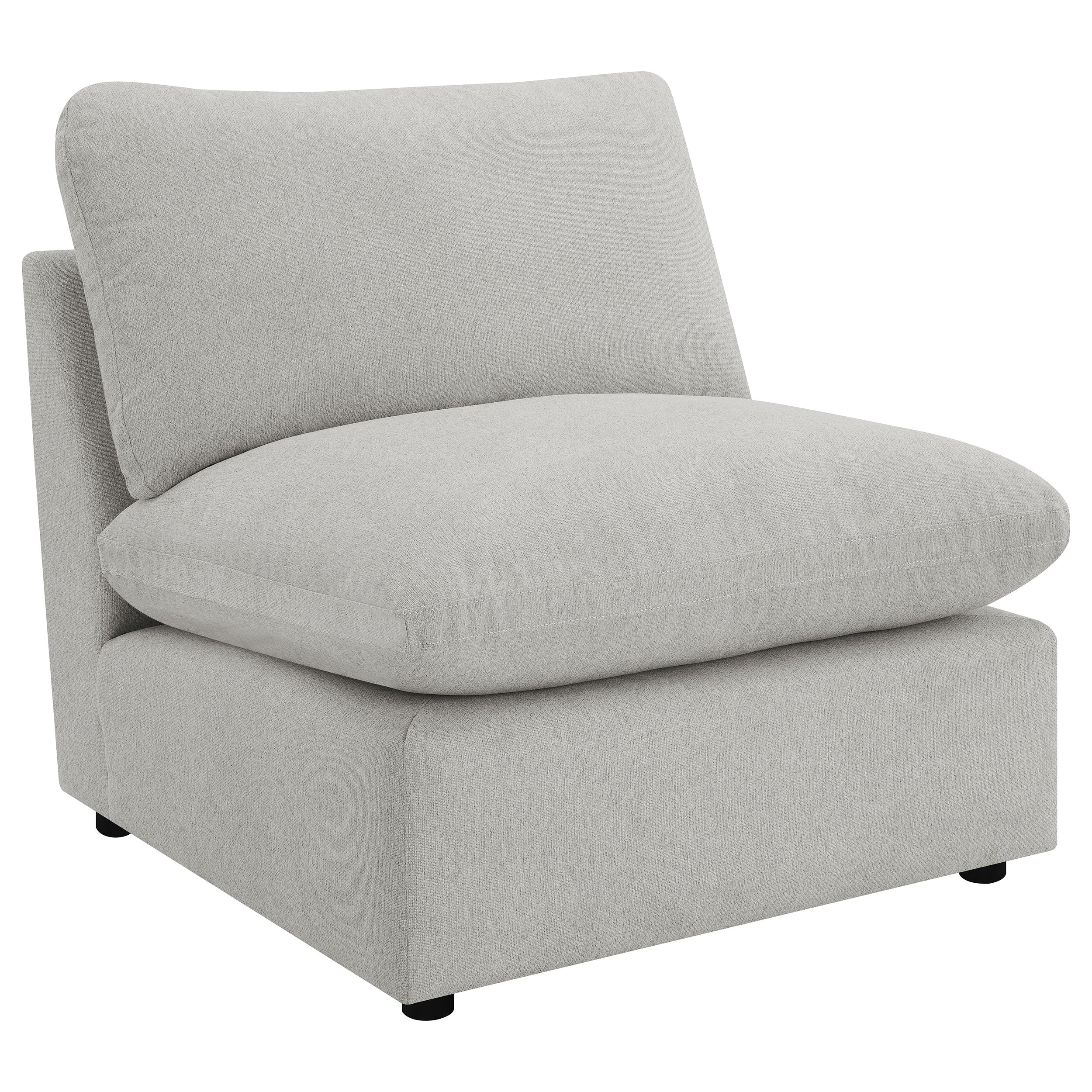 Collins Modular Armless Chair Grey — view 1