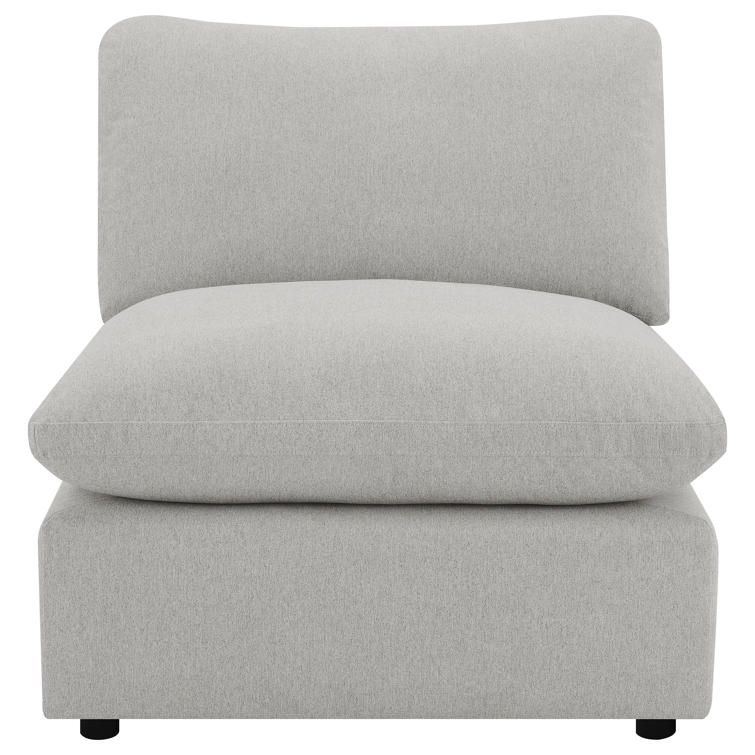 Collins Modular Armless Chair Grey — view 3