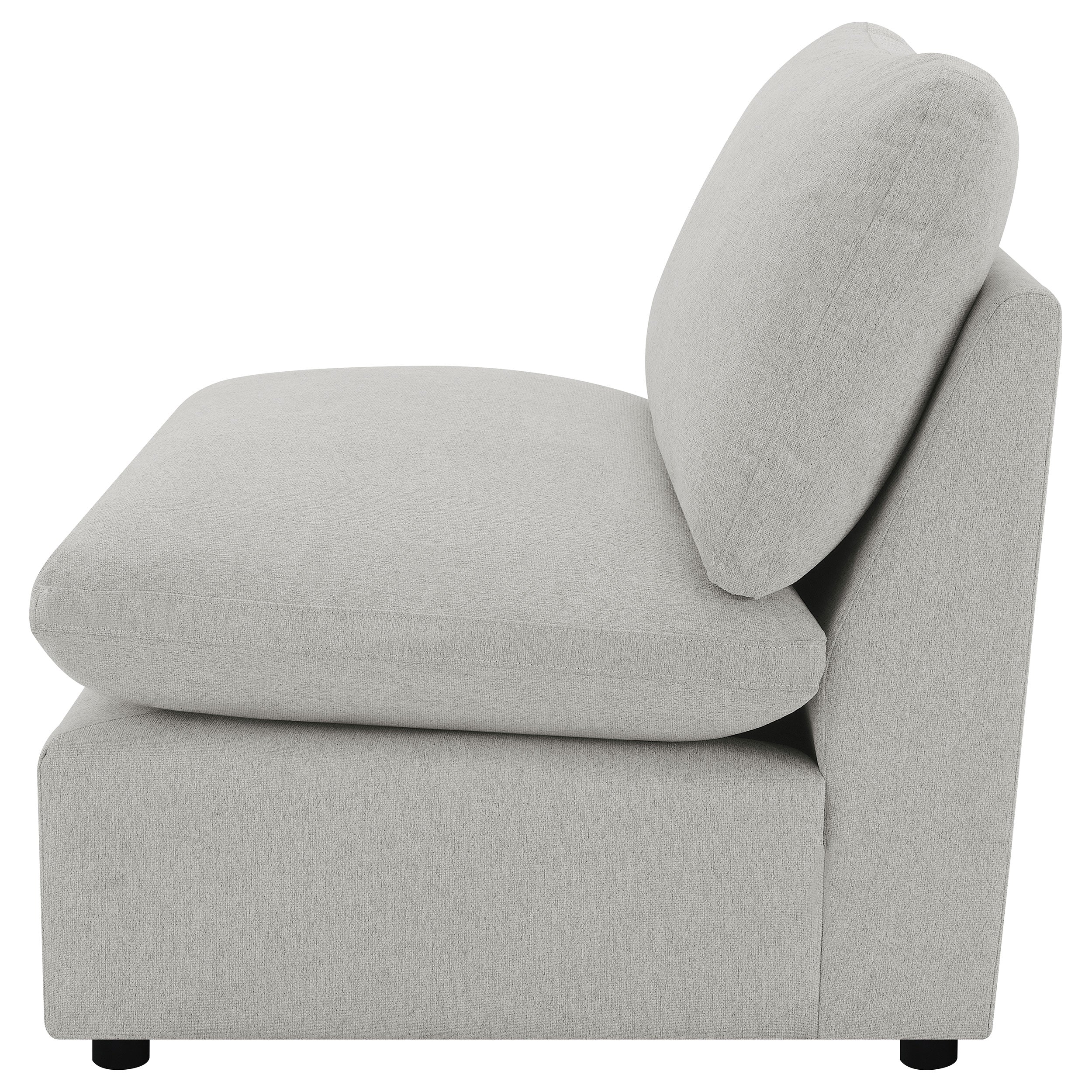 Collins Modular Armless Chair Grey — view 5