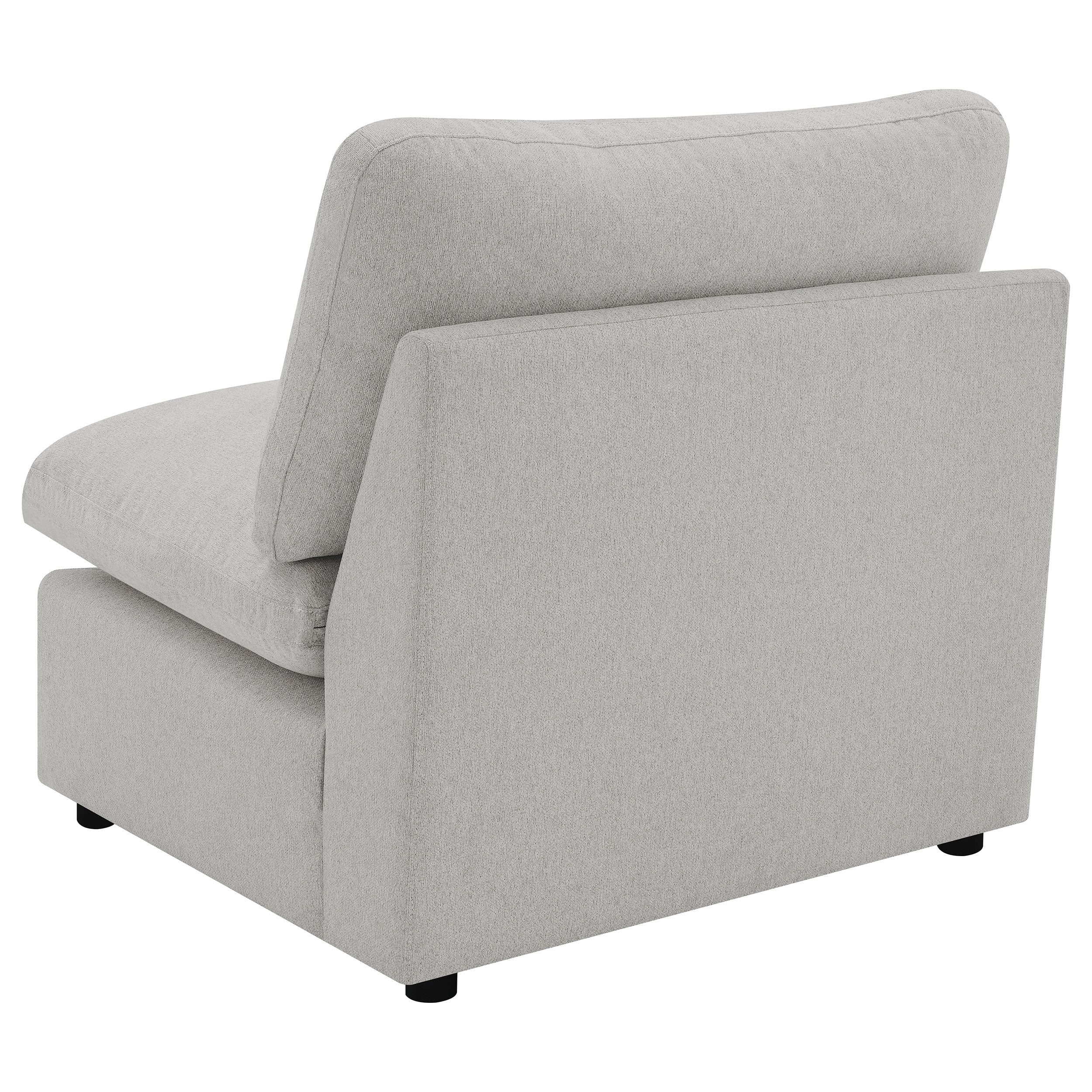 Collins Modular Armless Chair Grey — view 6