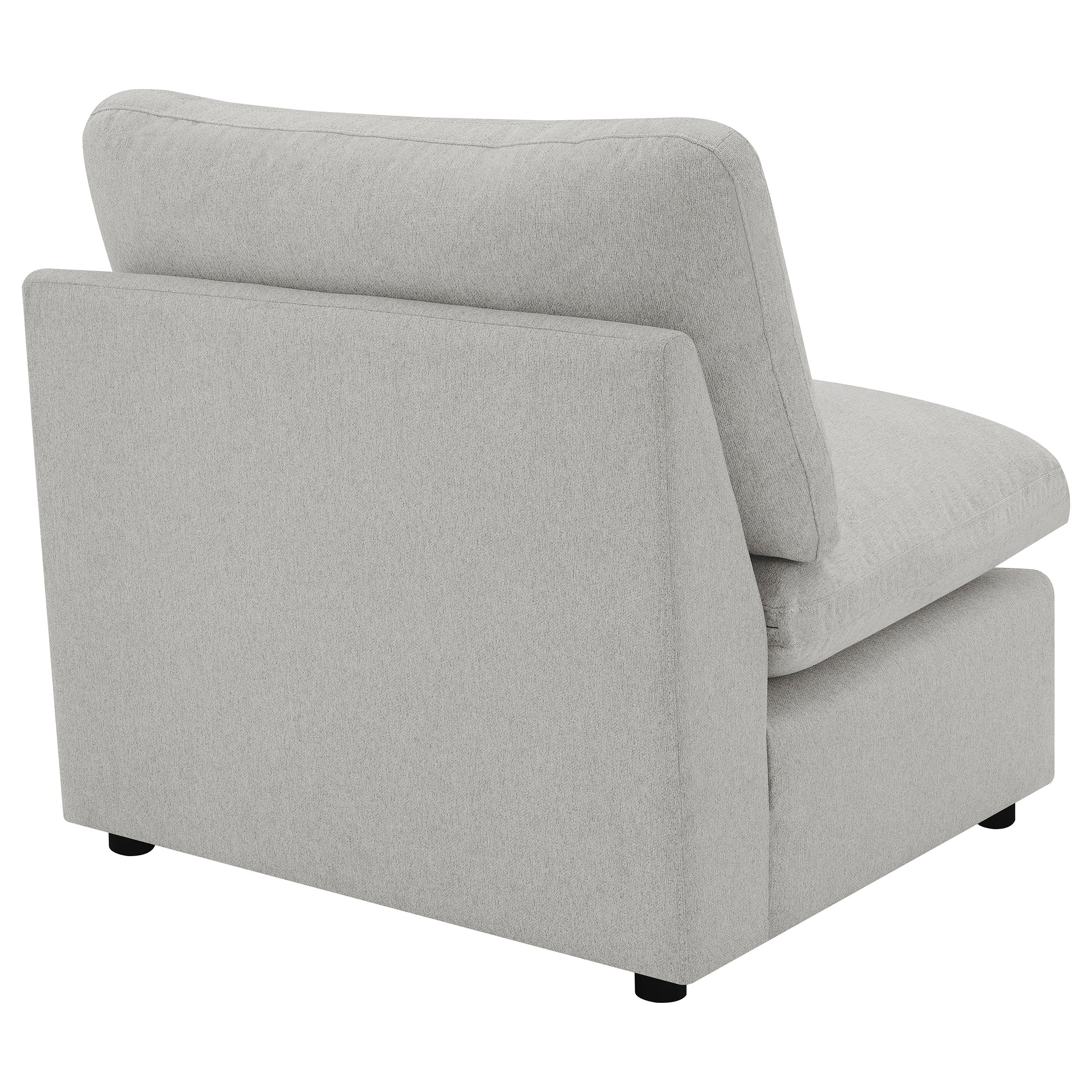 Collins Modular Armless Chair Grey — view 7