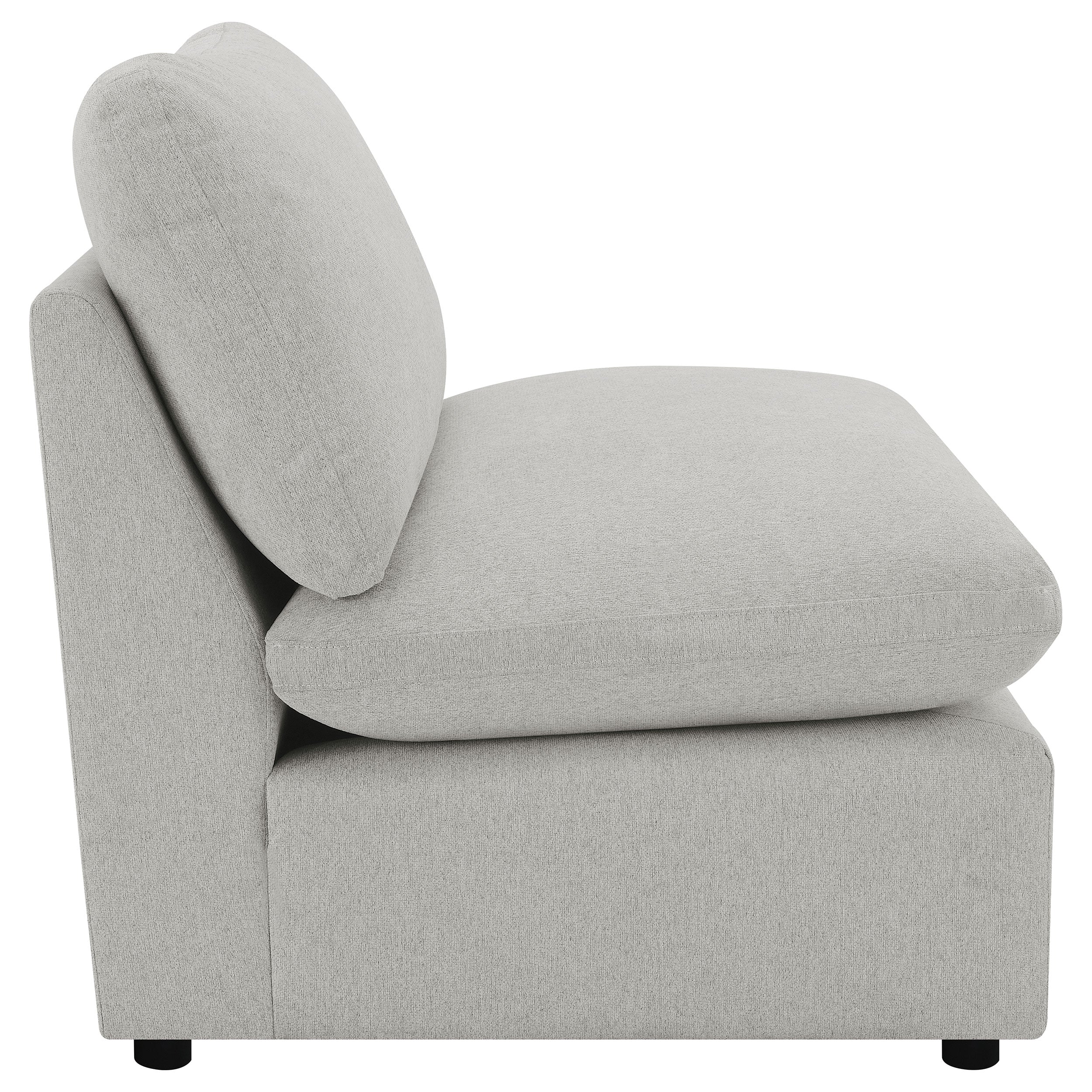 Collins Modular Armless Chair Grey — view 8