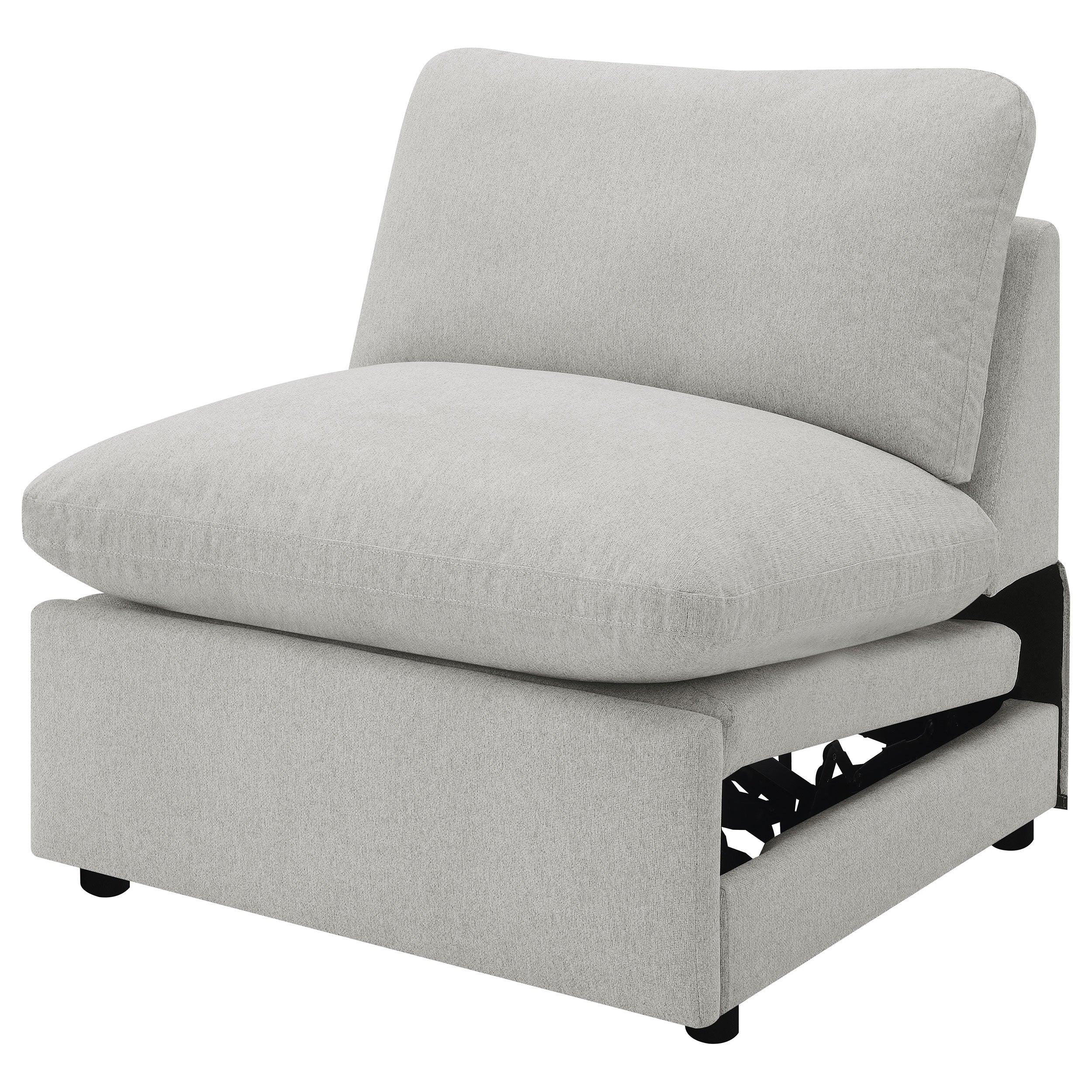 Collins Modular Power Armless Recliner Grey — view 6
