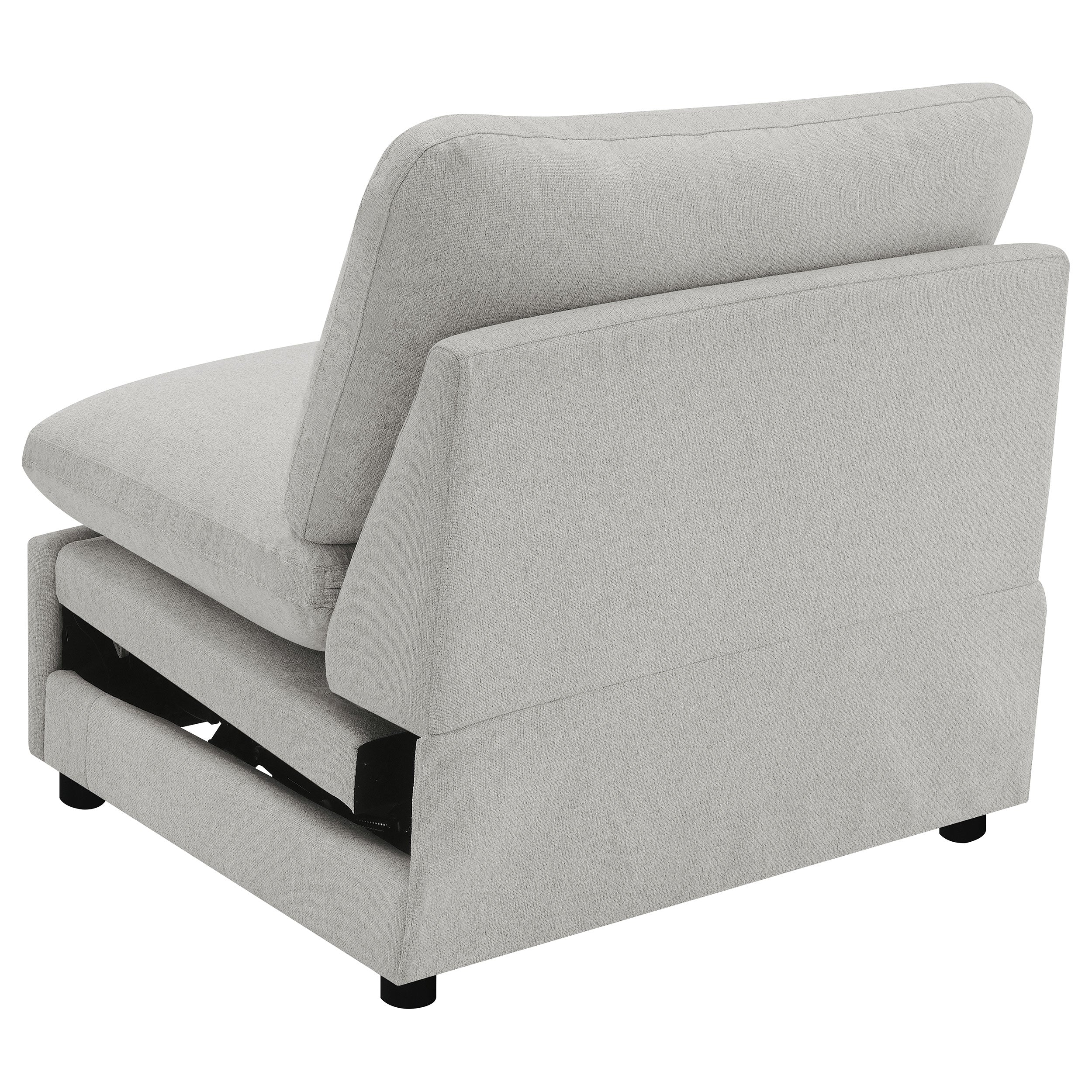 Collins Modular Power Armless Recliner Grey — view 8