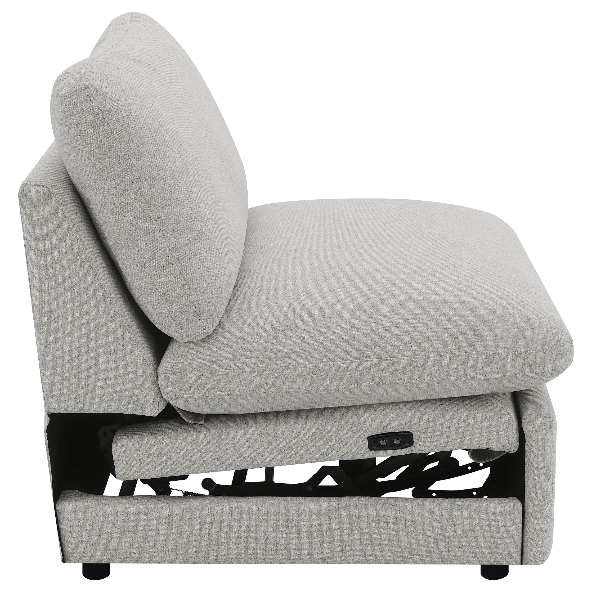 Collins Modular Power Armless Recliner Grey — view 10
