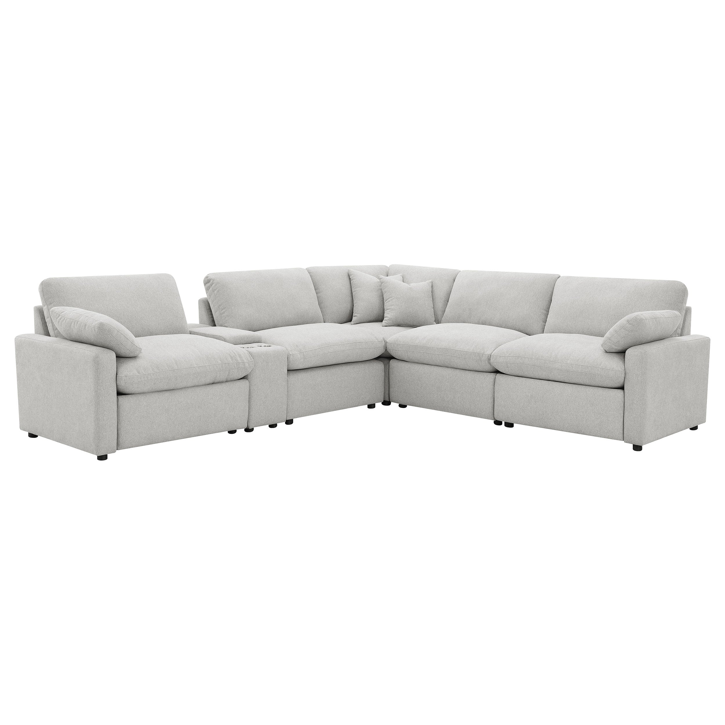 Collins 6-piece Modular Power Reclining Sectional Grey — view 3