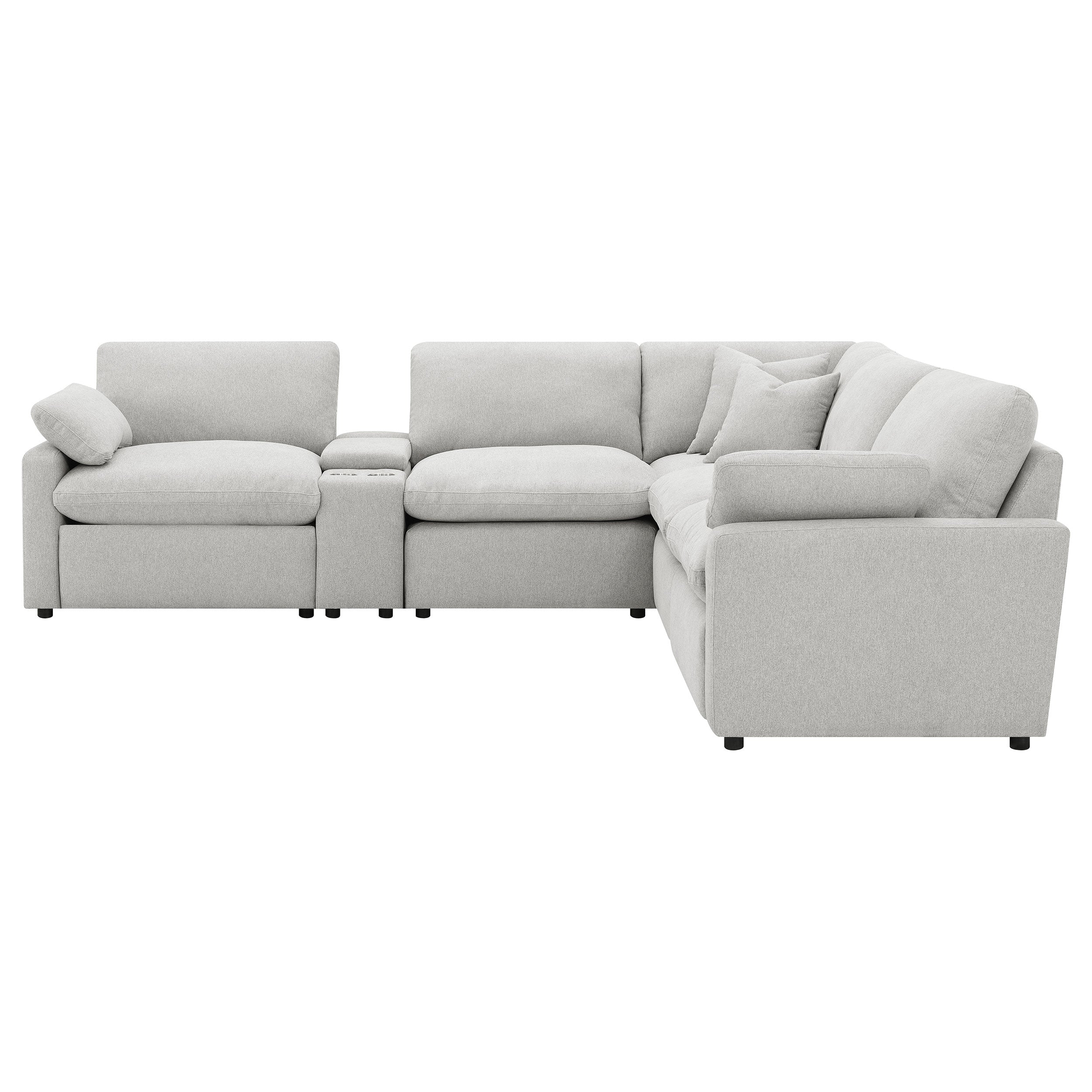 Collins 6-piece Modular Power Reclining Sectional Grey — view 5
