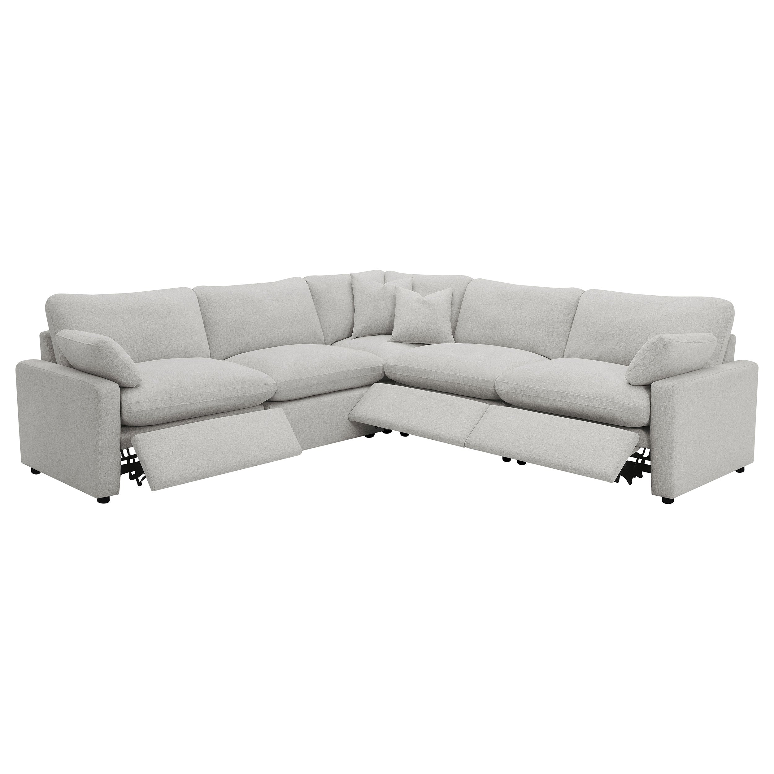 Collins 5-piece Modular Power Reclining Sectional Grey — view 4