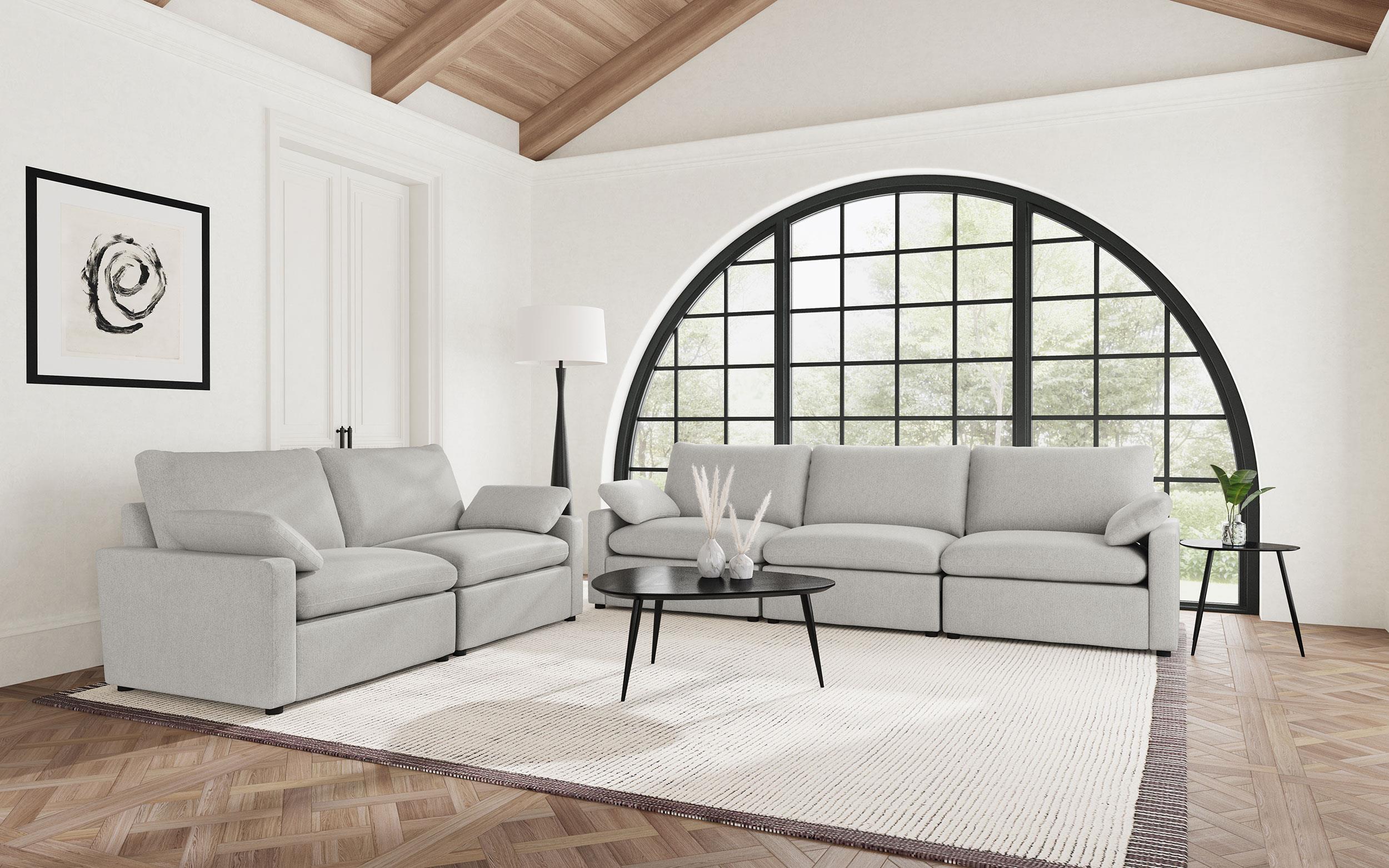 Collins Modular Power Loveseat Grey — view 12