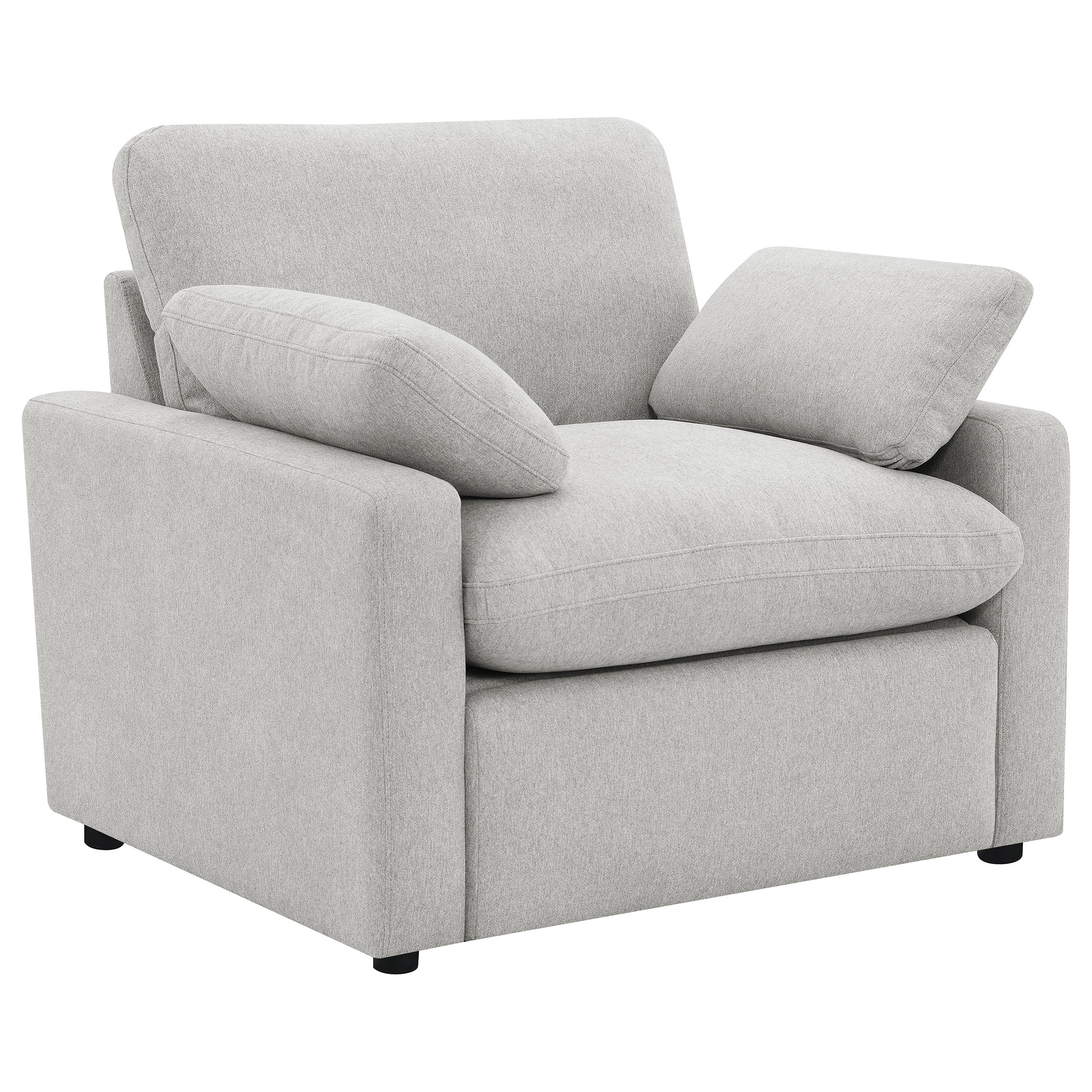 Collins Upholstered Power Recliner Chair Grey — view 1