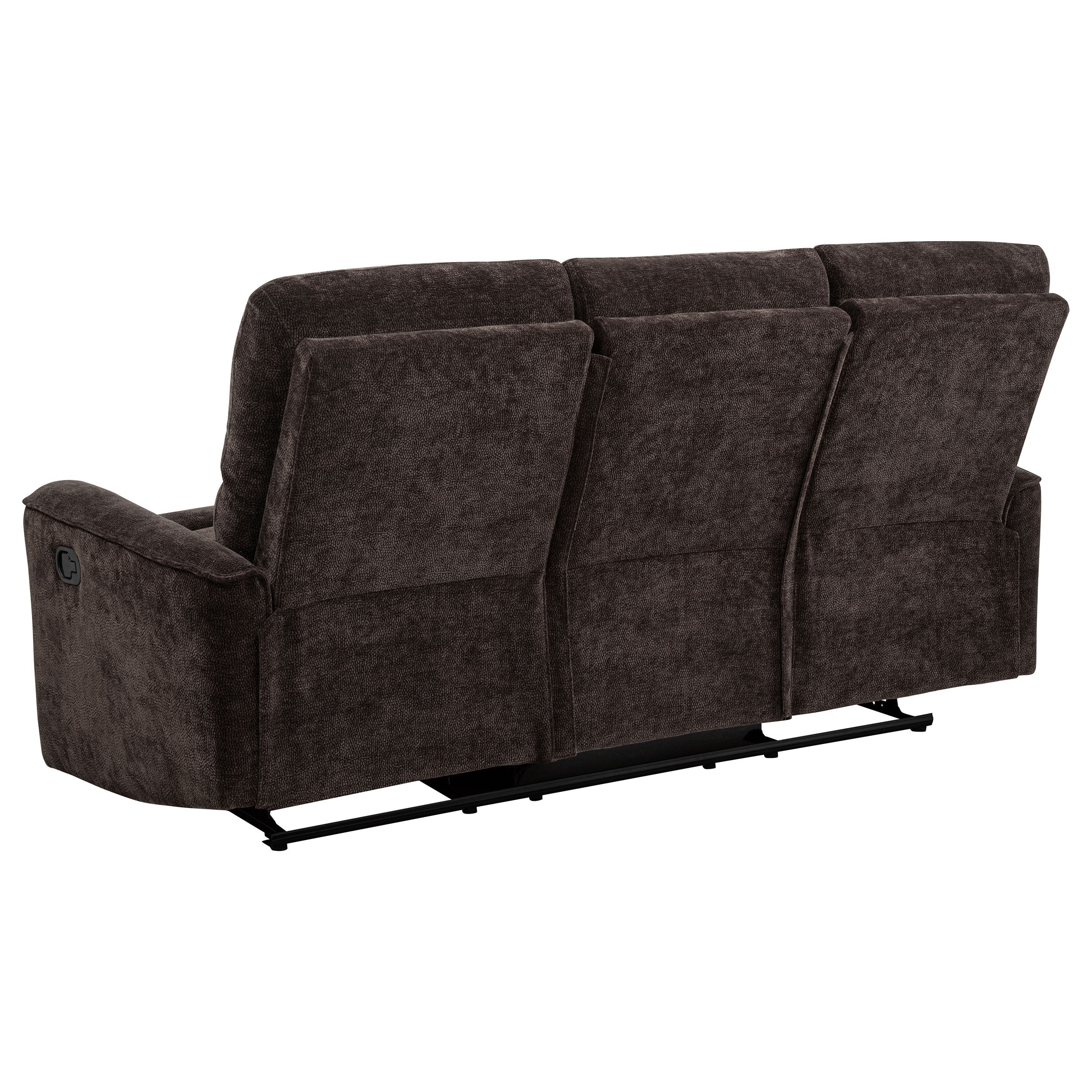 Navarro 3-piece Upholstered Reclining Sofa Set Dark Brown — view 7