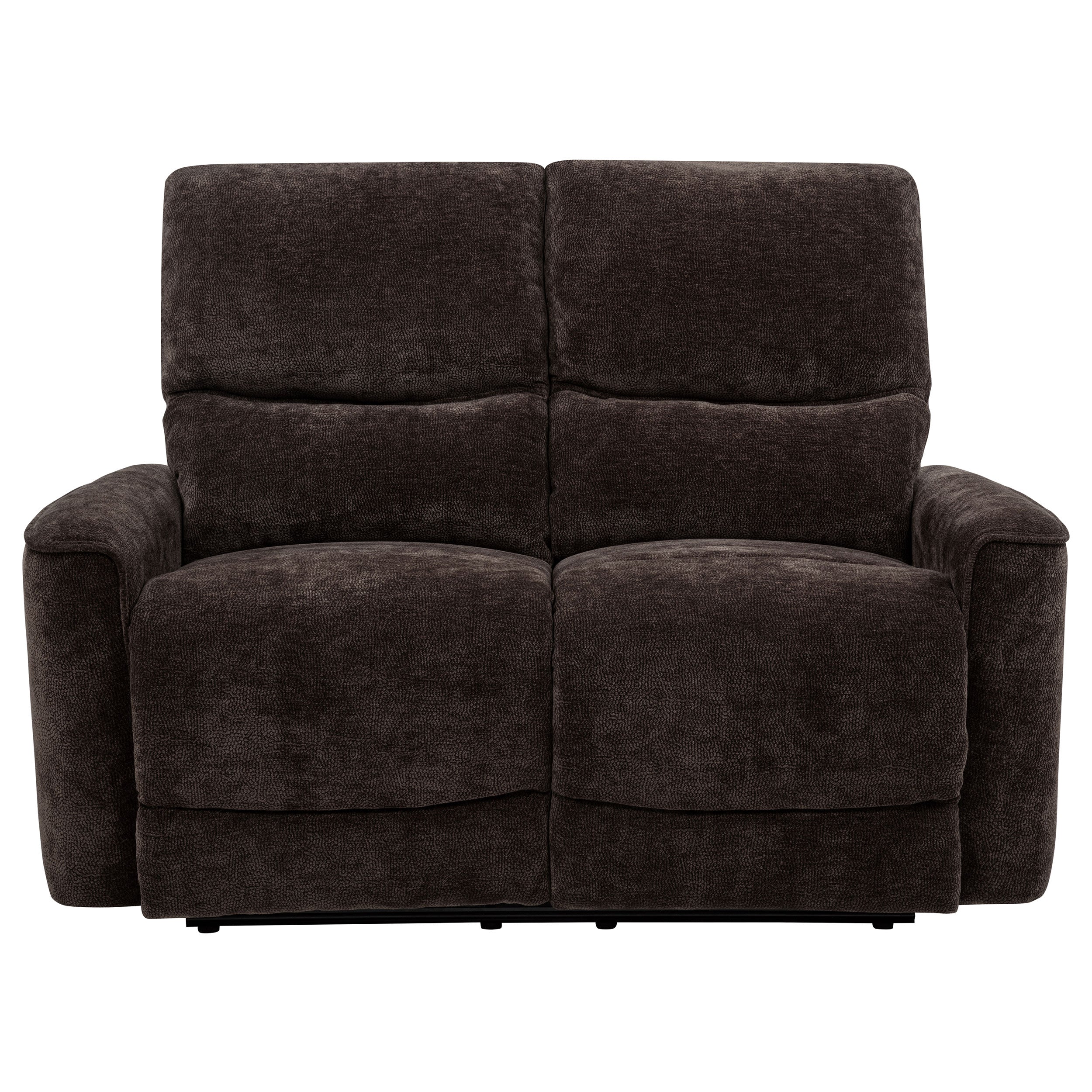 Navarro Chenille Upholstered Reclining Loveseat Dark Brown — view 6