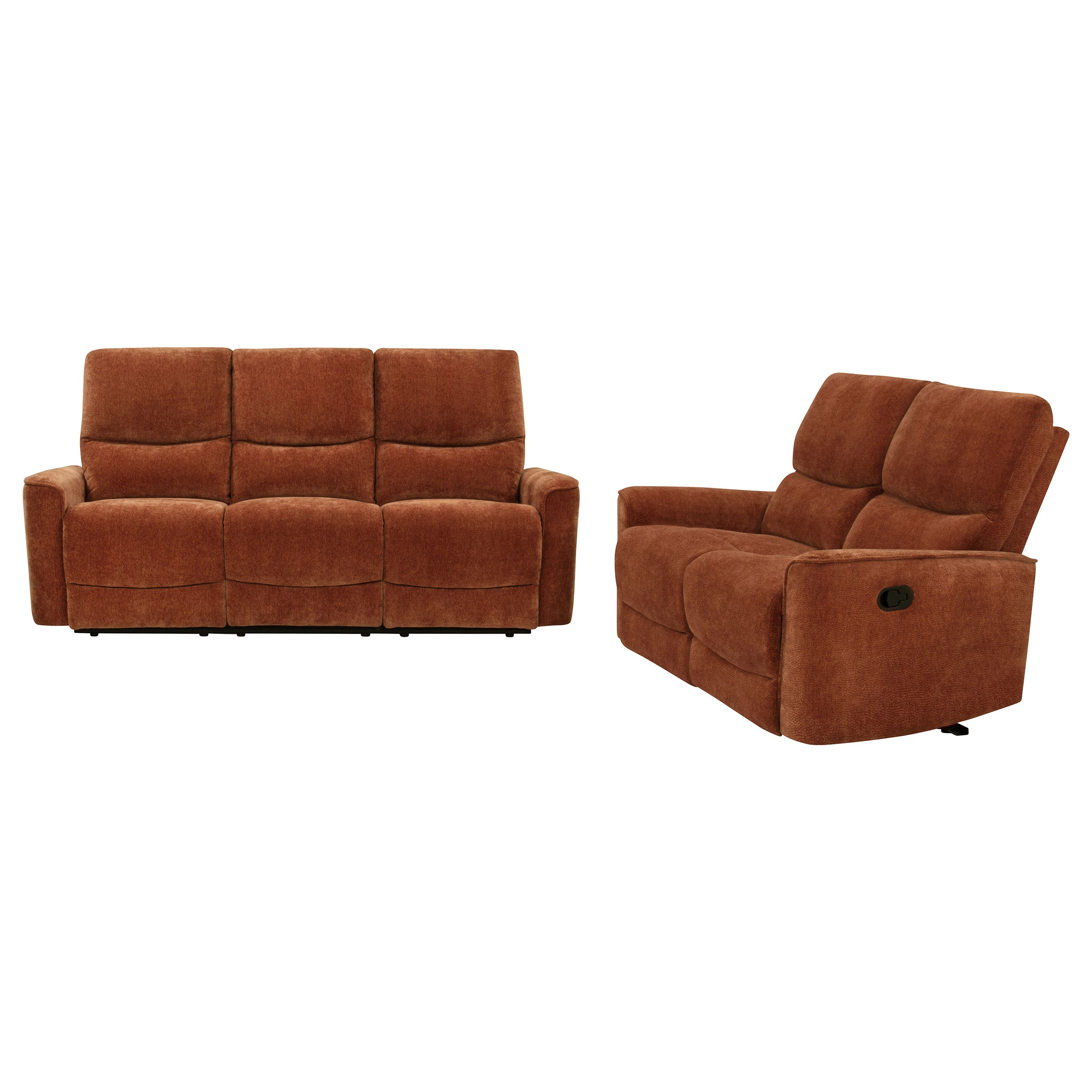 Navarro 2-piece Upholstered Reclining Sofa Set Orange — view 4