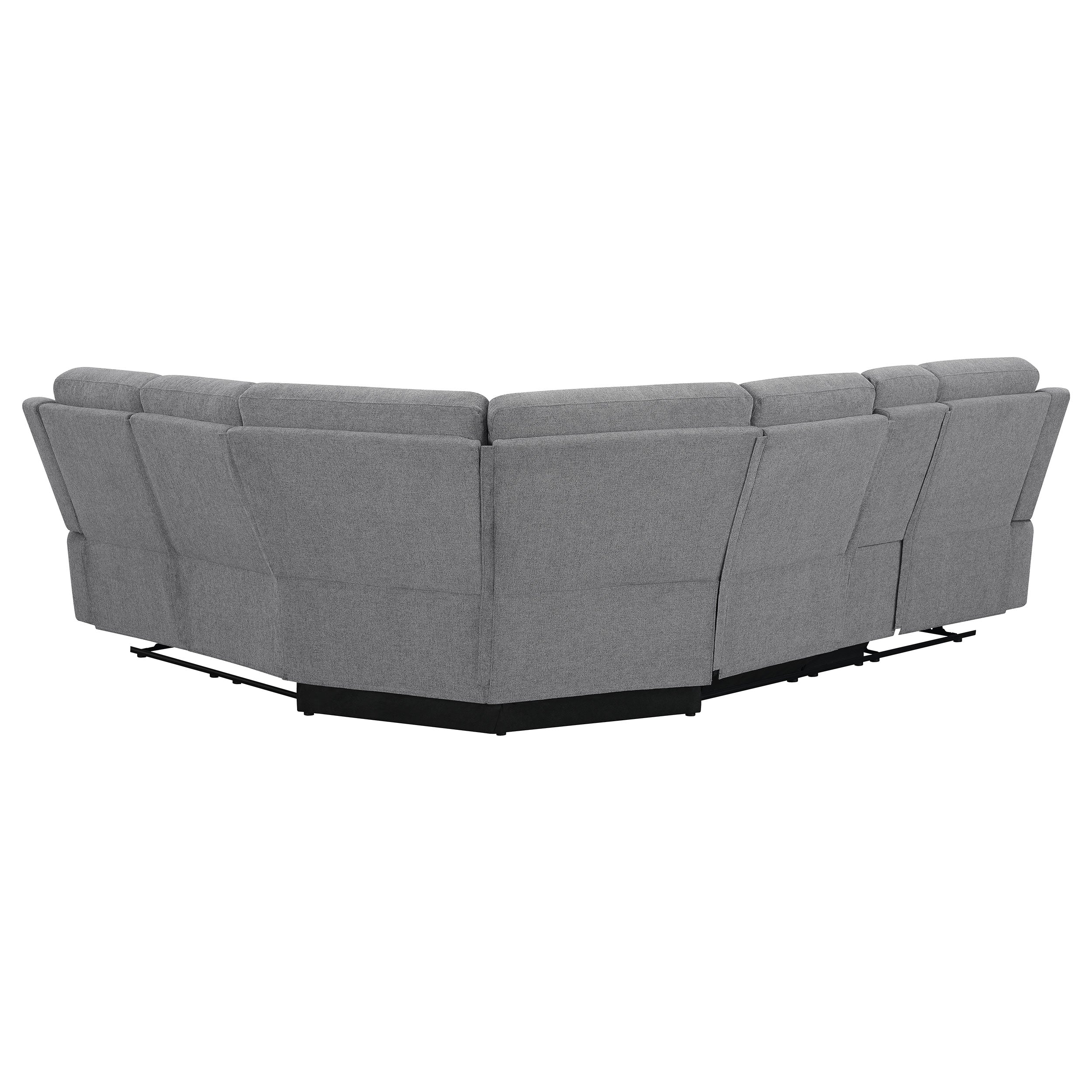 David Upholstered Reclining Sectional Sofa Smoke — view 5